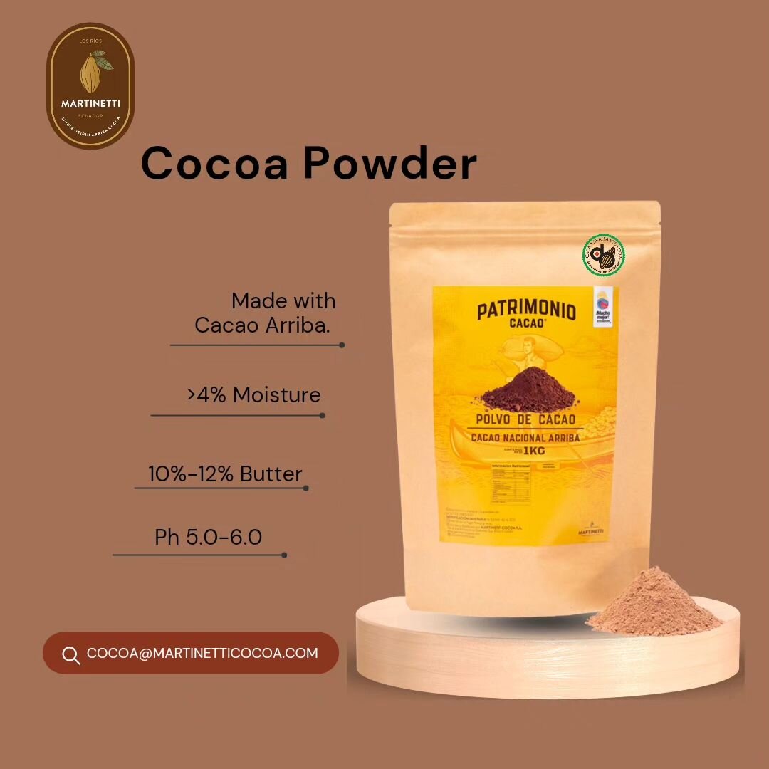 ⭐️Cocoa powder, an unsweetened chocolate product, adds deep chocolate flavor to desserts and beverages. Cocoa powder occurs when the fat, called&nbsp;cocoa butter, gets removed from the cacao beans during processing. The leftover dried solids get gro