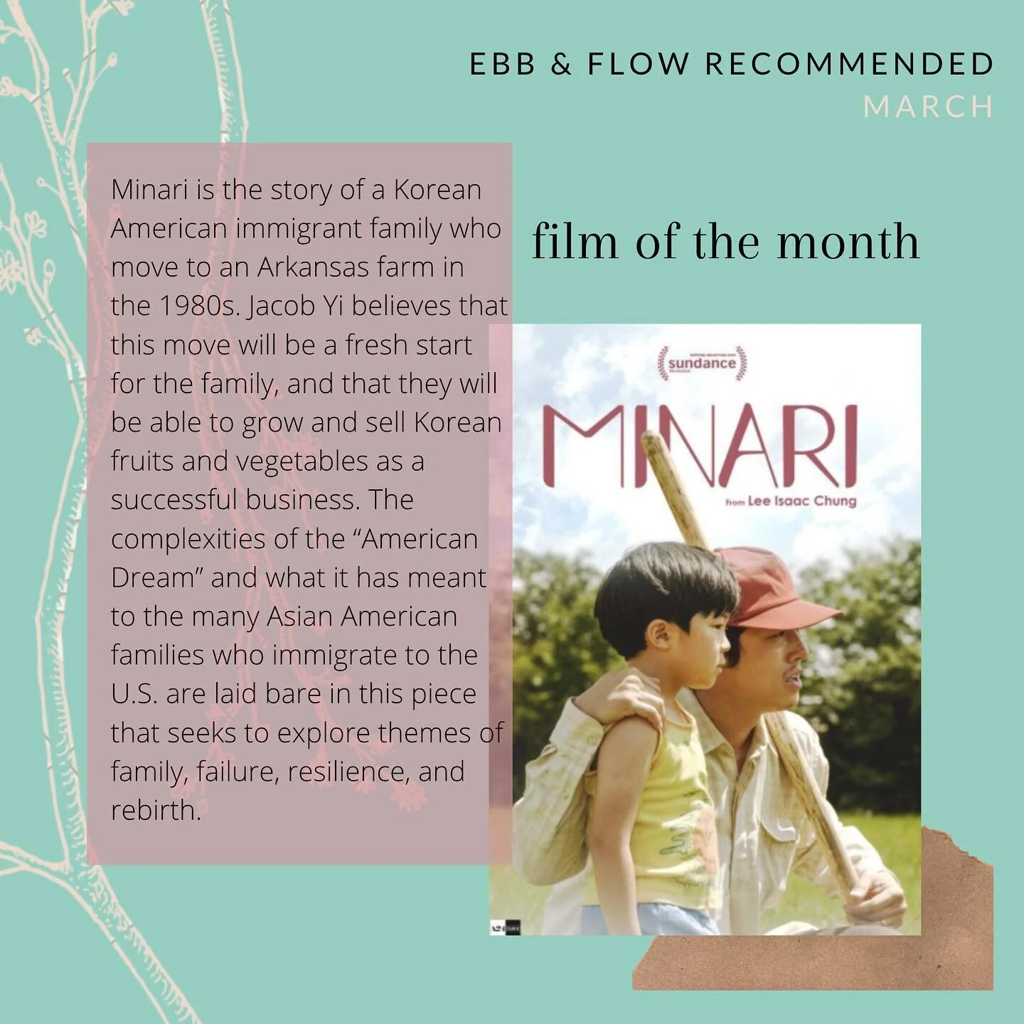 Ebb and Flow monthly recommendations are out! Scroll through to see Asian American film, music, literature, and food suggestions from our team!

Link to full article at https://bit.ly/3ruK2j0

Subscribe to the Wave mailing list at bit.ly/wave-list.

