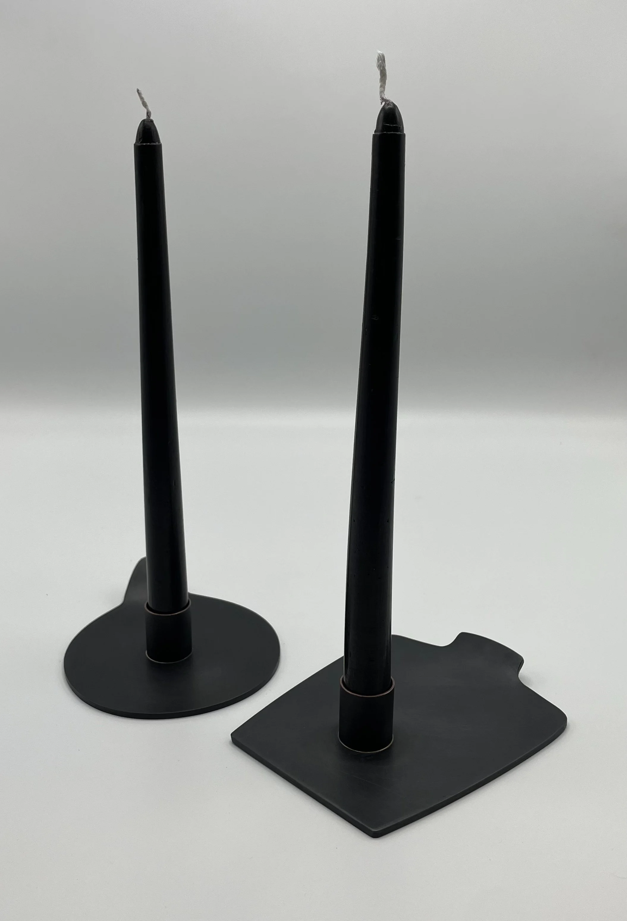 copper candlesticks, candleholders