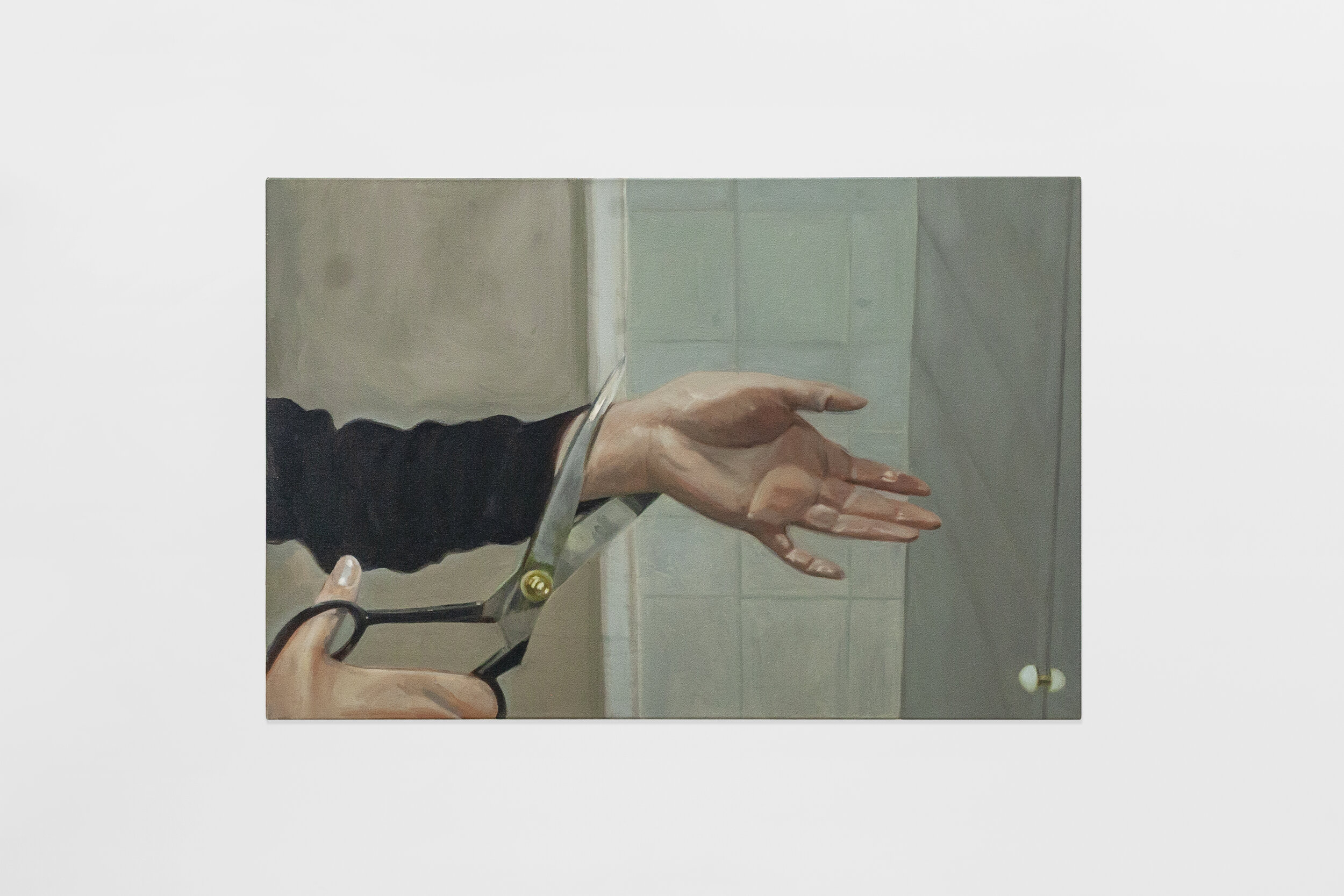  Shannon Cartier Lucy,  If My Hand Offends , 2019, oil on canvas, 25 x 34 in. 