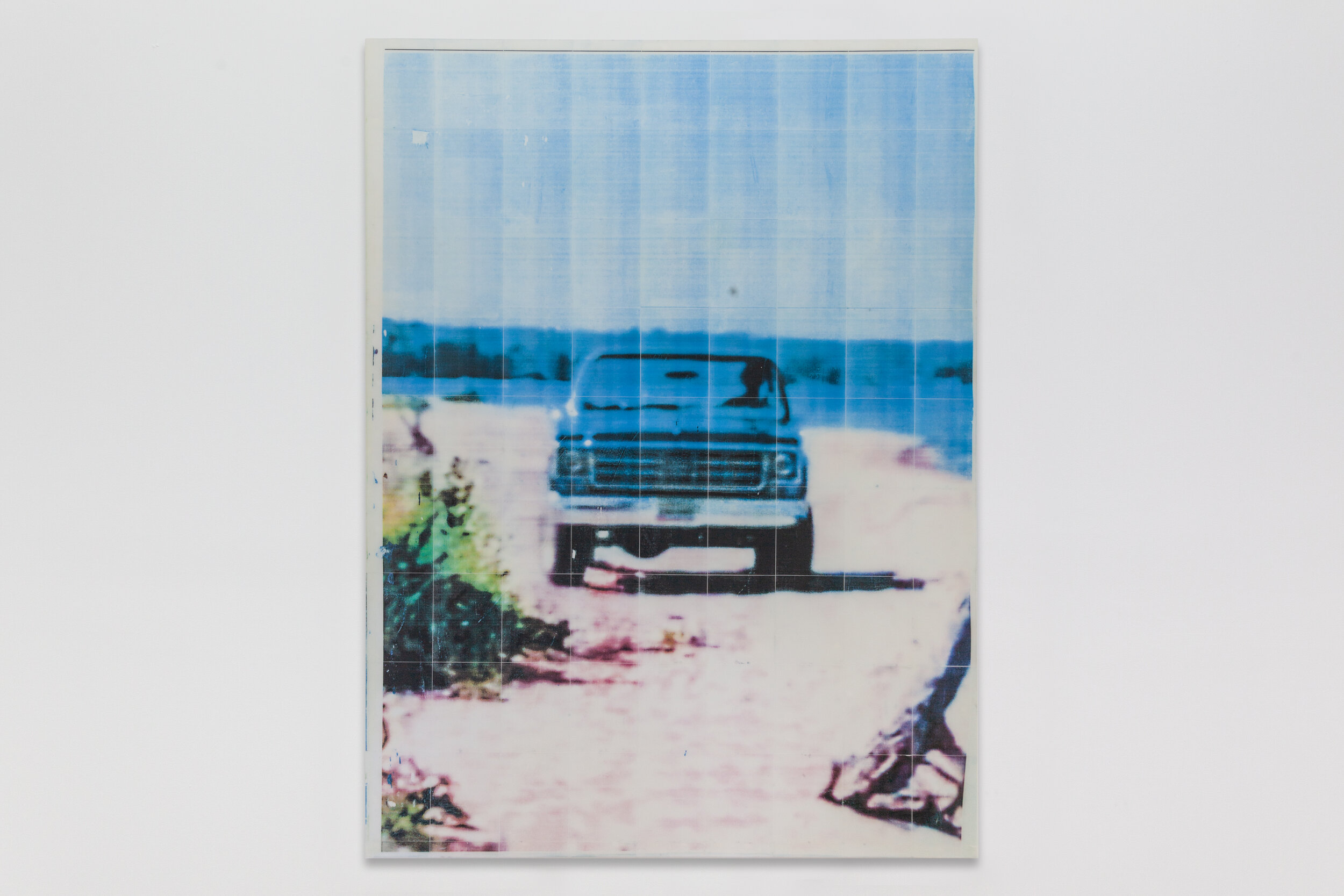  Stephen McClintock,  Bowtie (Truck on the Beach) , 2020, mixed media and resin on aluminum panel, 96 x 72 in. (243.8 x 182.9 cm) 
