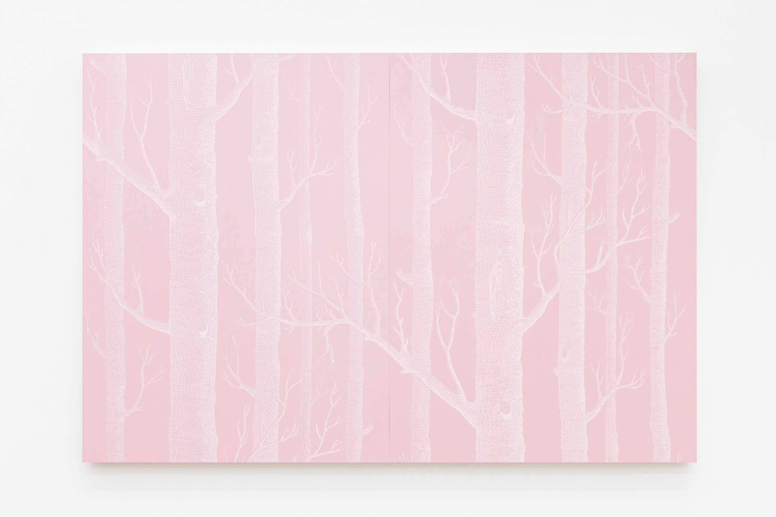   Untitled (Woods) , 2021, flashe on paper mounted on panel, 40 x 60 in (101.6 x 152.4 cm) 
