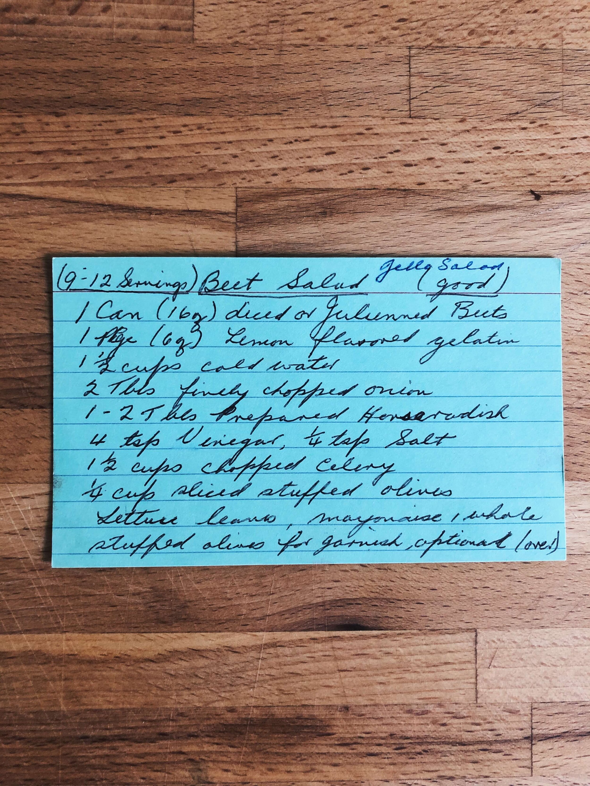 Beet Jello Salad — MidCentury Recipes