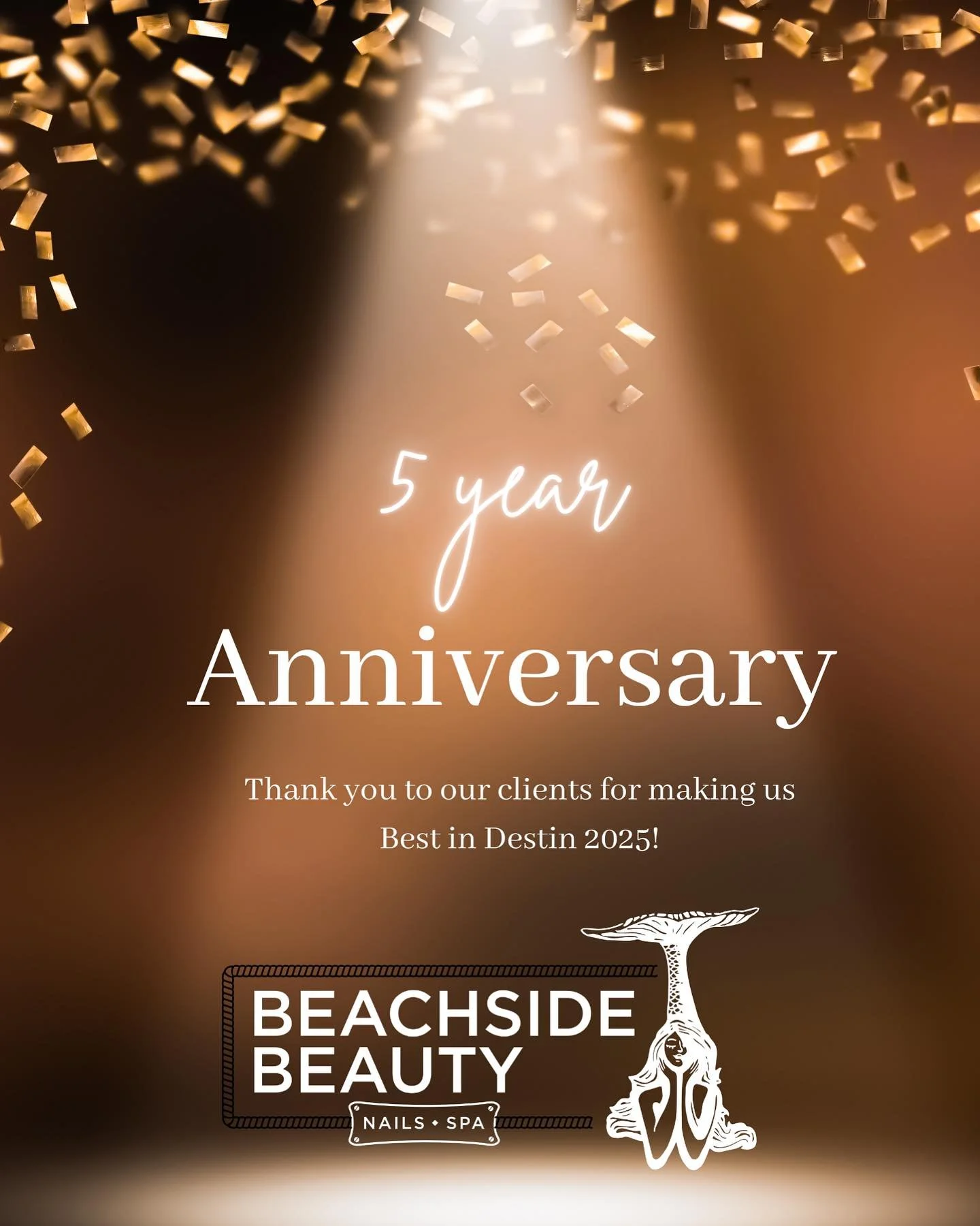 Cheers to 5 amazing years of pampering, creativity, and unforgettable moments! 🎉💅 We couldn&rsquo;t have done it without the support of our incredible clients. Thank you for making us feel so loved and for helping us earn this beautiful award! Here