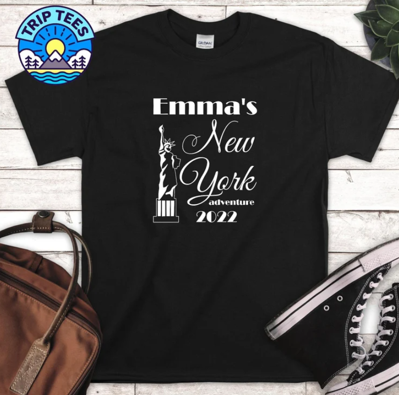 Personalise me! Name New York adventure custom print personalised T-Shirt / Tee / Unisex relaxed Fit