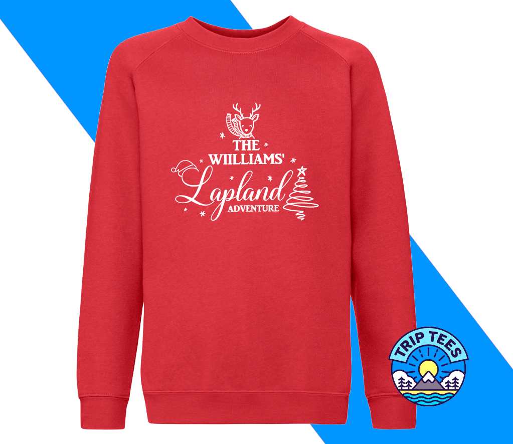 Personalise me! Childrens and Adults name Lapland adventure jumper / sweater
