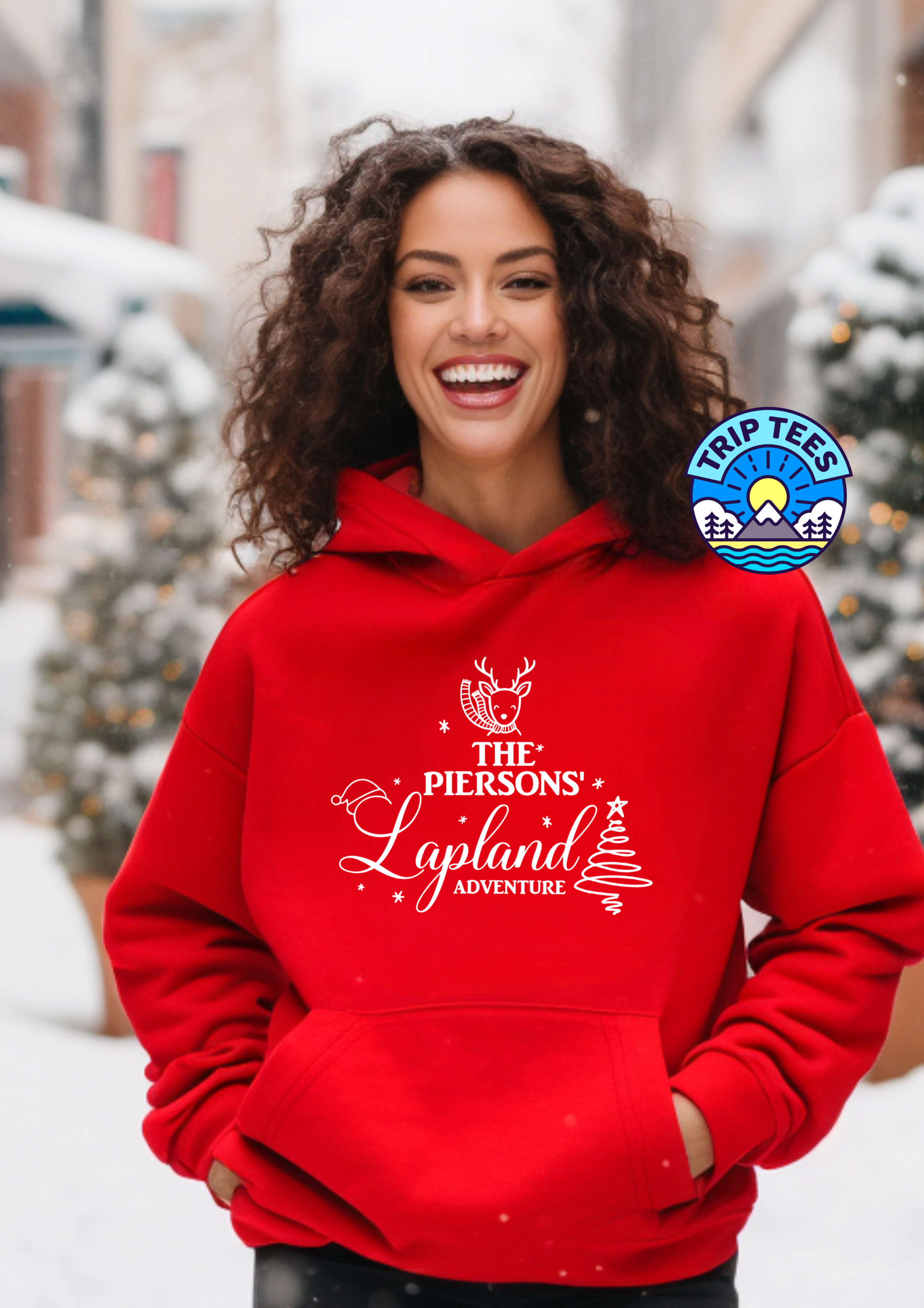 Personalise me! Childrens and Adults Lapland adventure doodle design hoodie / various colour options available