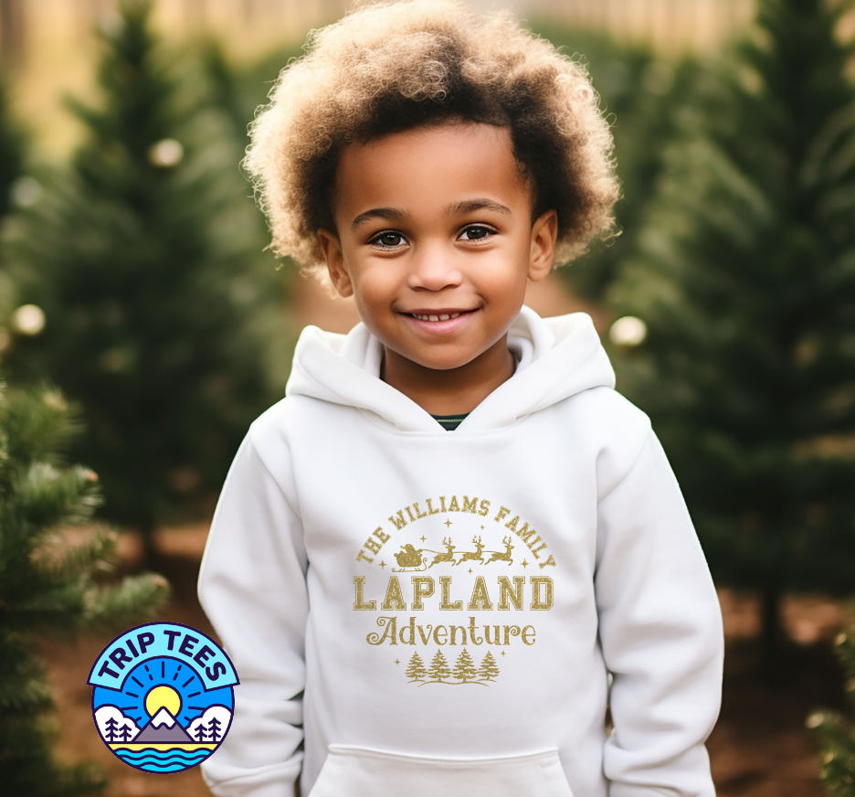 Personalise me! Childrens and Adults  Lapland adventure® hoodie / Varsity
