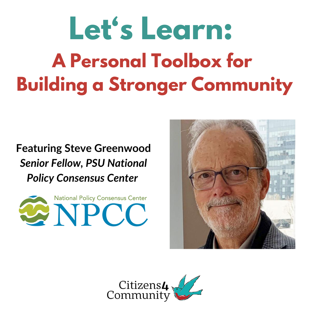 Let's Learn: A Personal Toolbox for Building a Stronger Community