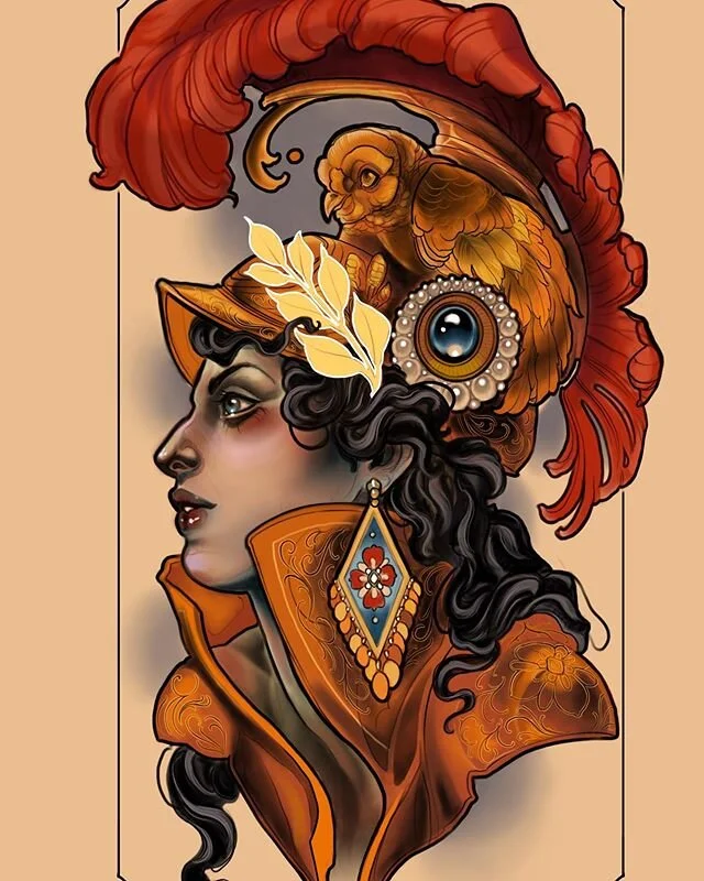Athena all prepped ready to be tattooed after lockdown on another of my wonderful and lovely clients! 
If you&rsquo;d like to commission your new tattoo design and confirm a priority appointment slot for your piece in one fell swoop please sling me a