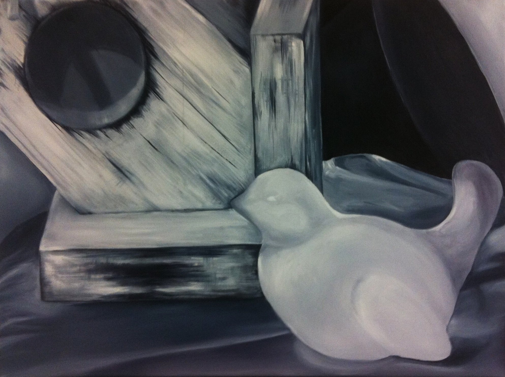 Black and White oil paint study (2014)