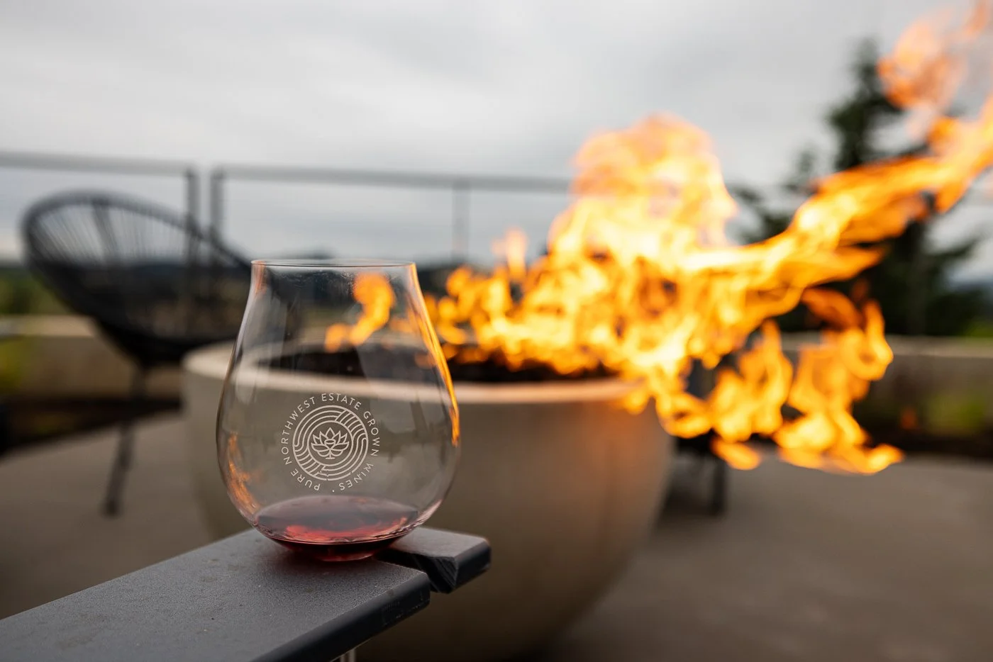 Lenne Estate Winnery near Portland, Oregon. This is a shot from their patio overlooking the incredible grape vines.