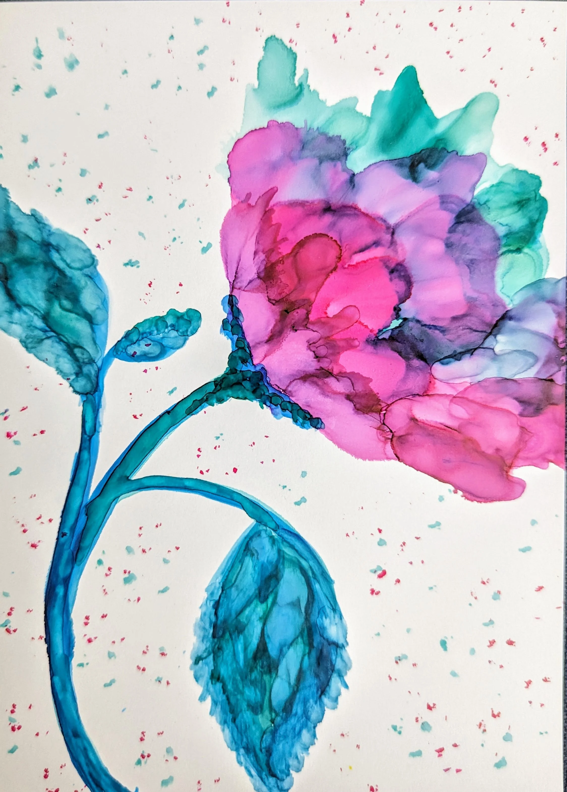 Creative Art School - Alcohol Ink - Floral Cards