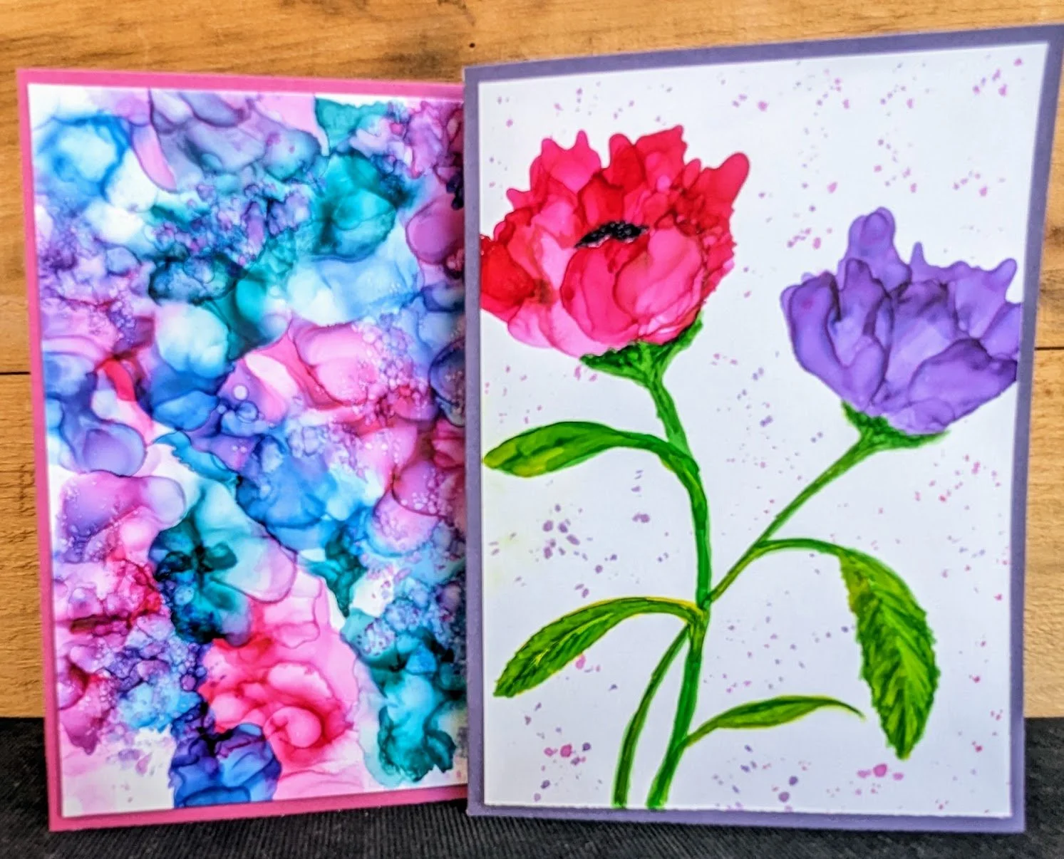 Broken Sound Country Club - Greeting Cards with Alcohol Ink