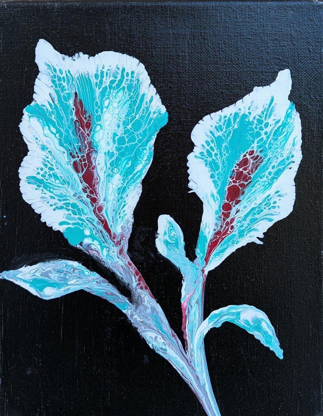 Chain Pull Teal Calla Lily