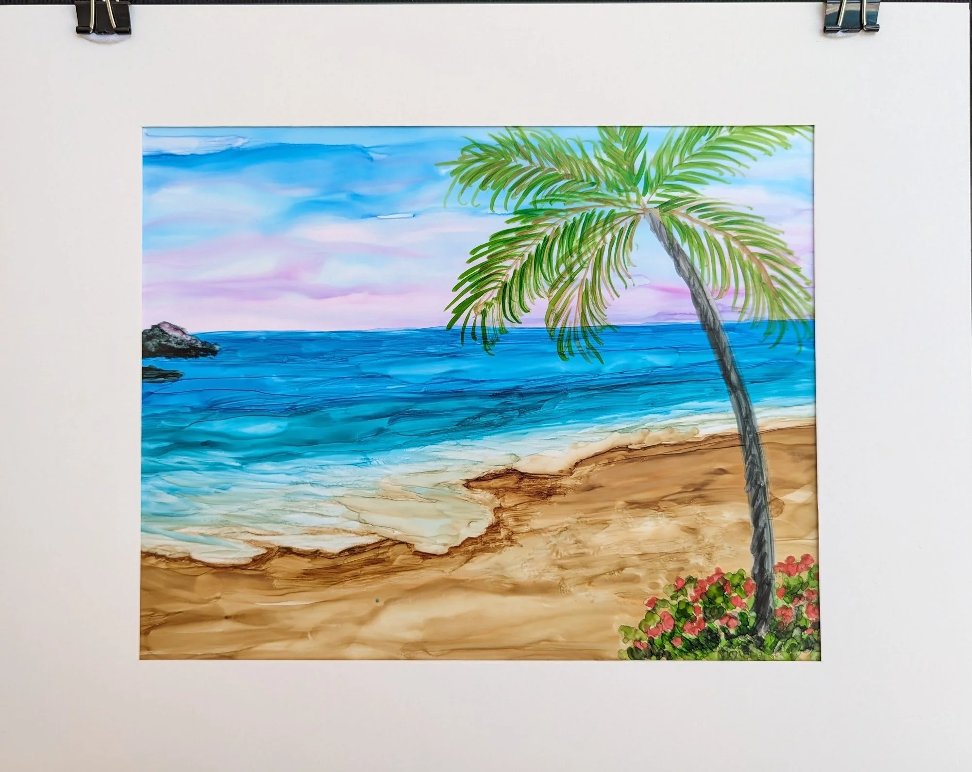 Seascape in Alcohol Ink on Large Cardstock.jpg