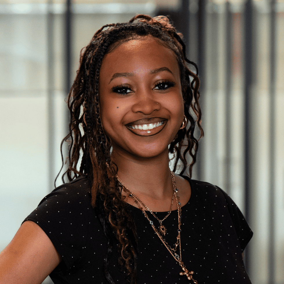 A portrait of Nylah Stover, architectural designer, MOA Architecture