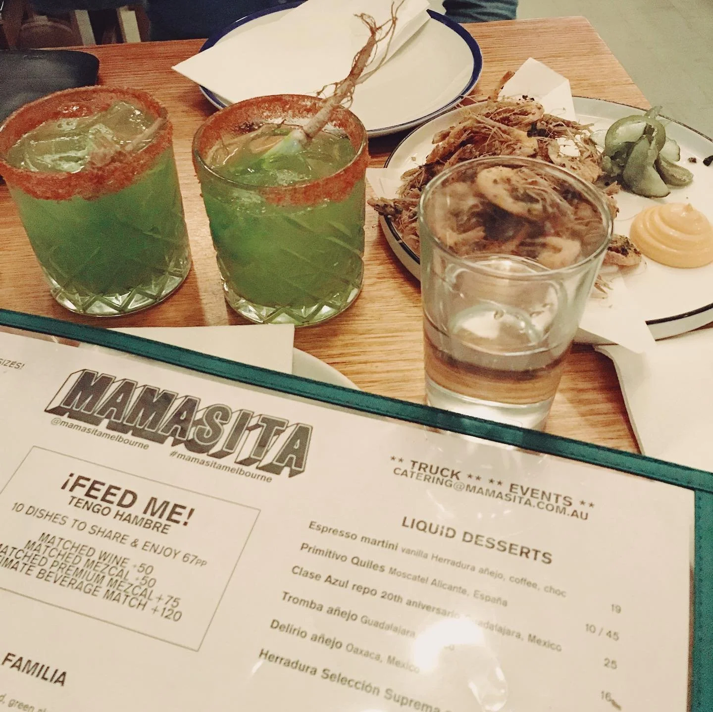 My favourite thing to do when travelling is to find hidden places for drinks and dinner.⁣
⁣
Mamasita was one of these great finds. The cocktails were deceivingly potent and I think I ate more than I should&rsquo;ve.⁣
⁣
Definitely would go again. Also