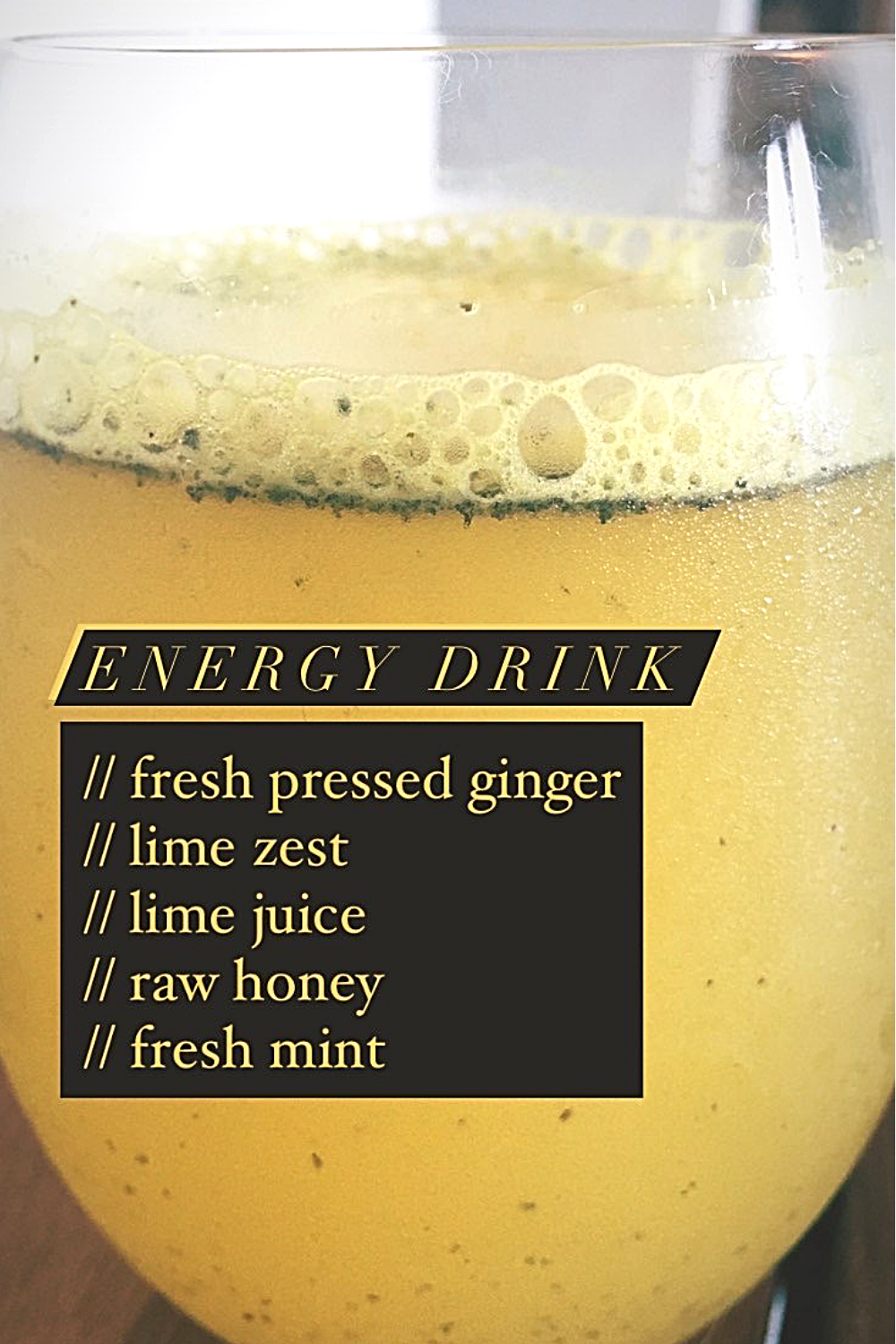 Natural Energy Drink Recipe