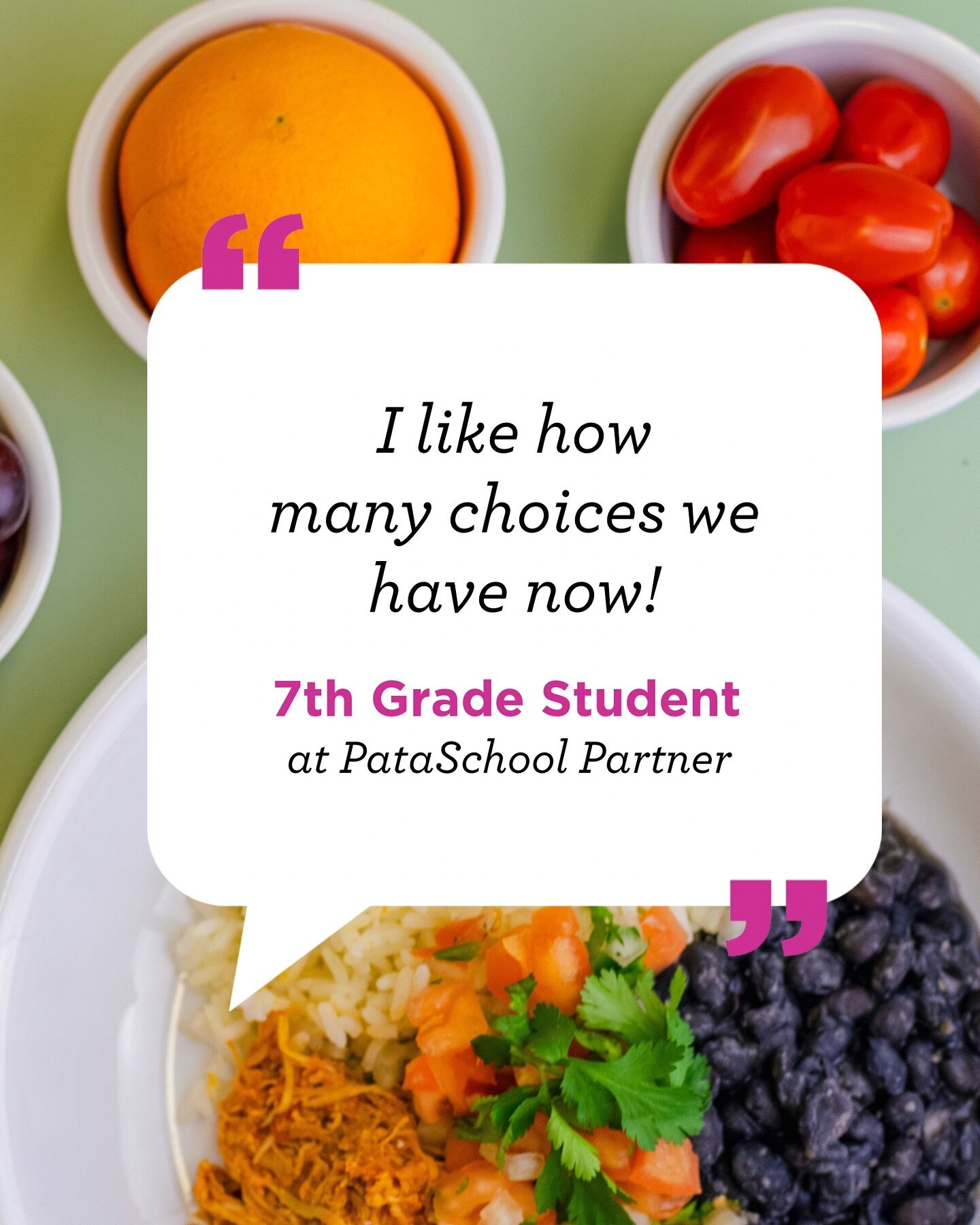 🍽️ PataSchool is all about empowering kids to make their own delicious choices!
 
With two entrees every day and a fresh selection of fruits and veggies, it&rsquo;s all about letting kids pick what fuels their day. 💪🌱 #PataSchool #SchoolKitchensWi