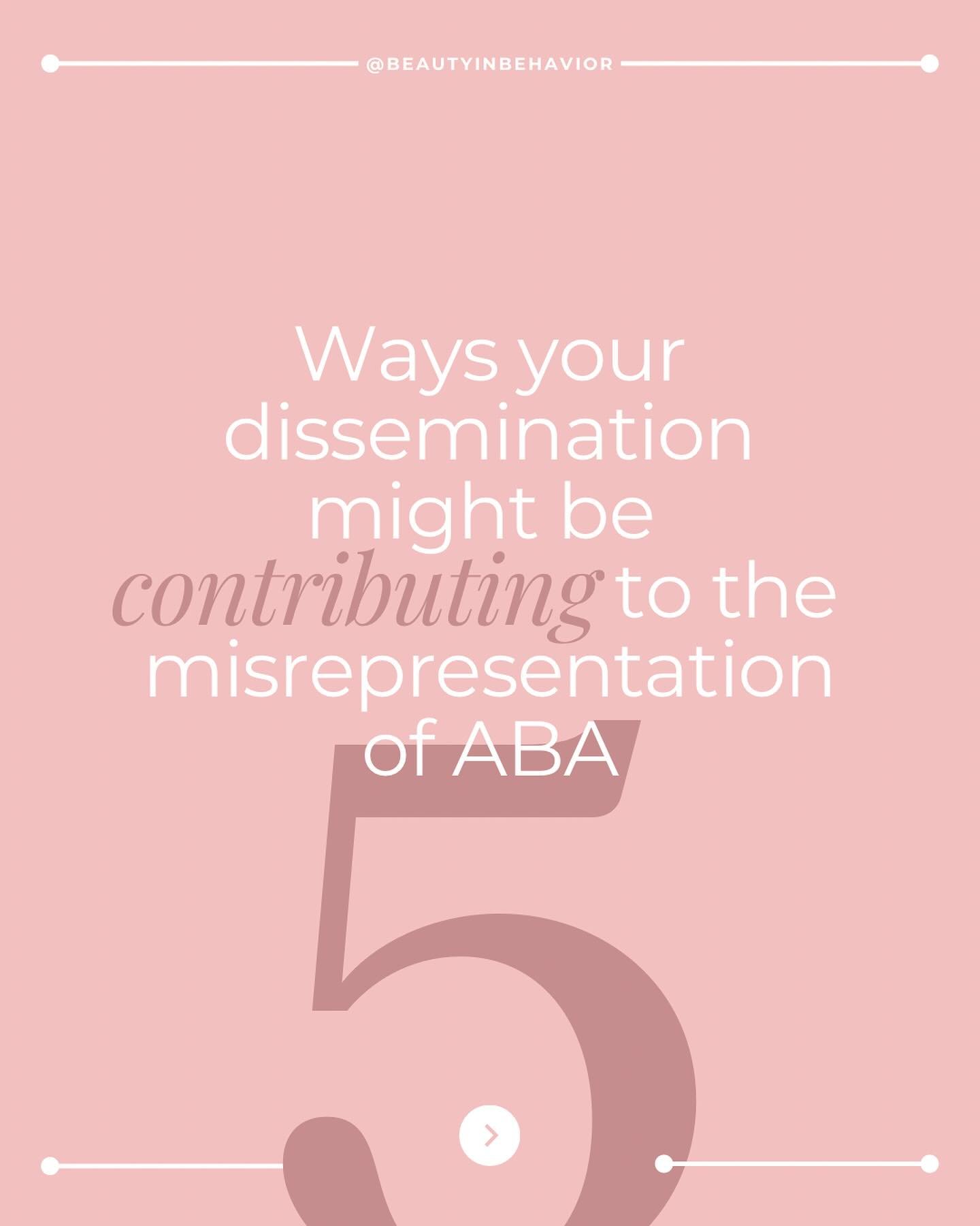 Received some feedback to make the font larger so here is the edited version! Happy to see this post being received so well 🫶
_______

As practitioners of ABA, it&rsquo;s crucial that we take responsibility for how we disseminate information about o