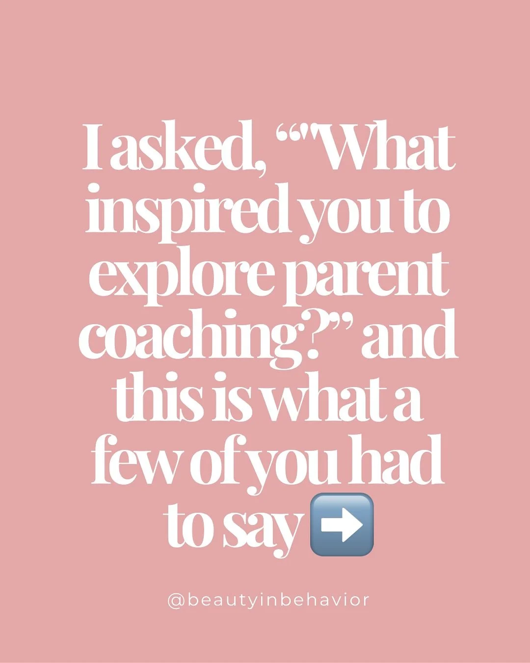 Be part of the shift.

Don't walk, RUN to www.beautyinbehavior.com/parentcoachcollective/bcbas to learn more 🏃&zwj;♀️✨

#bcba #parentcoach #parentcoaching #parentledaba