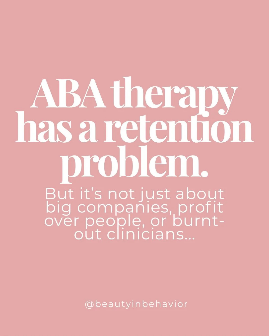 ABA therapy has a retention problem.

But it&rsquo;s not just about burnt-out clinicians or profit-driven companies.

It&rsquo;s the service model we&rsquo;ve all accepted as normal.

This conversation came up during a recent meet inside the Parent C