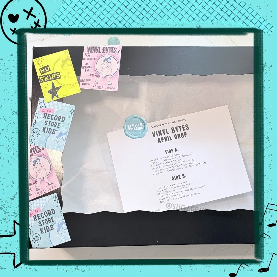 VINYL BYTES &mdash; APRIL DROP 🎧
orders are officially open.

This one&rsquo;s for the record store kids.
The ones who didn&rsquo;t skip tracks.
The ones who built their personality around a soundtrack.

This month&rsquo;s drop is a full album exper