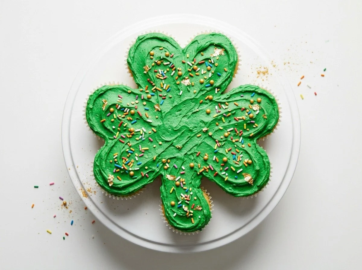 Shamrock Pull Apart cupcake cake