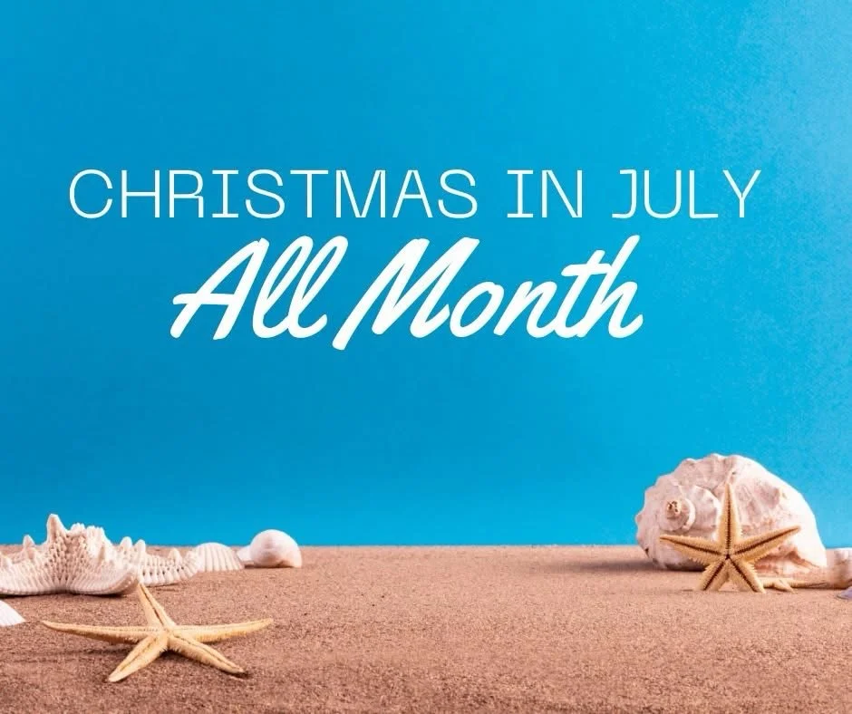 Merry Christmas in July!  For the month of July, we will be celebrating by raffling a new prize each week.  Each prize will feature a free salt cave session or session of choice along with an amazing prize from another local business we love!  To be 