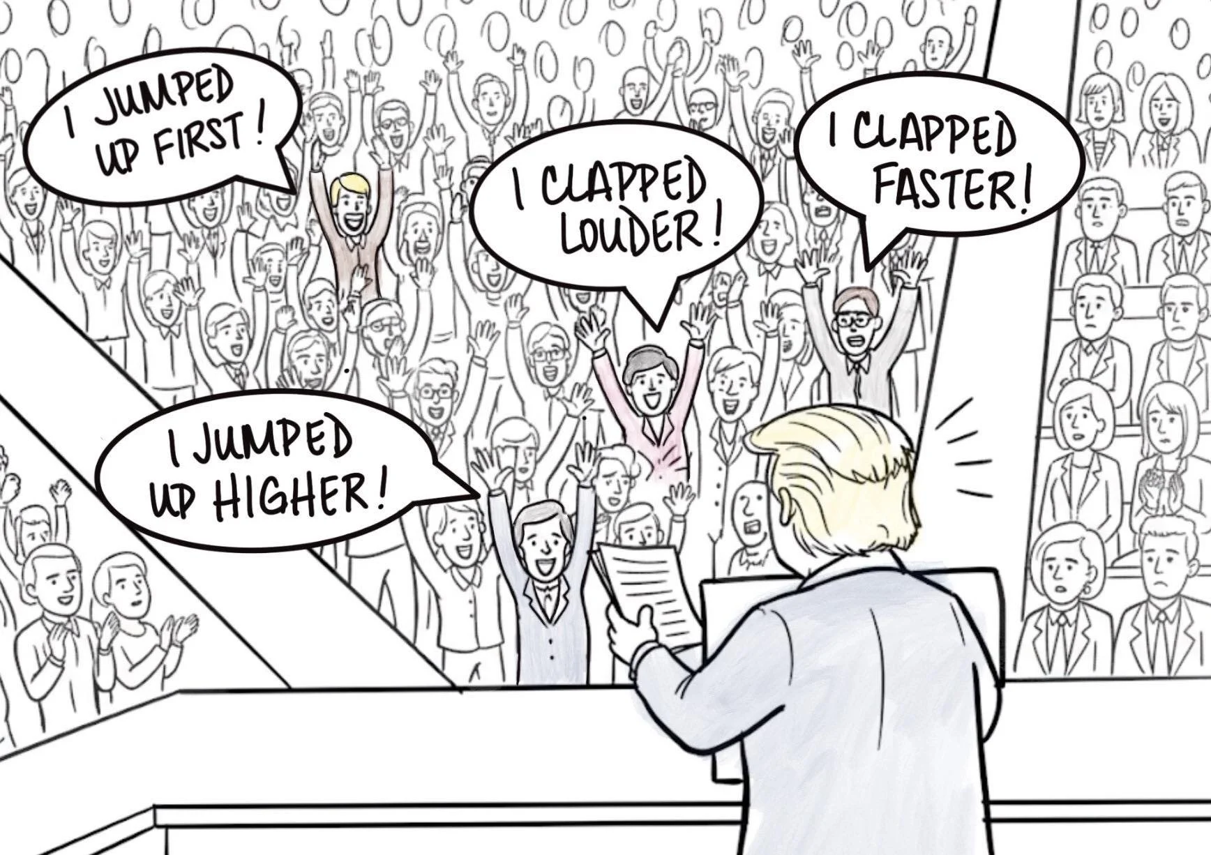 Sadly this is what, once great old party has become. A cult of personality for fraudster and pedophile.