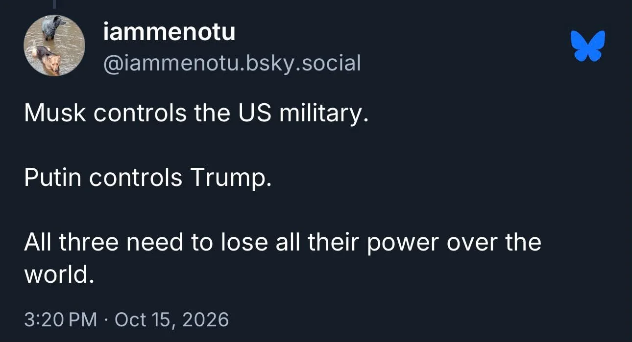 Hence, Putin controls the US military. As seen in what&rsquo;s happening in Ukraine.