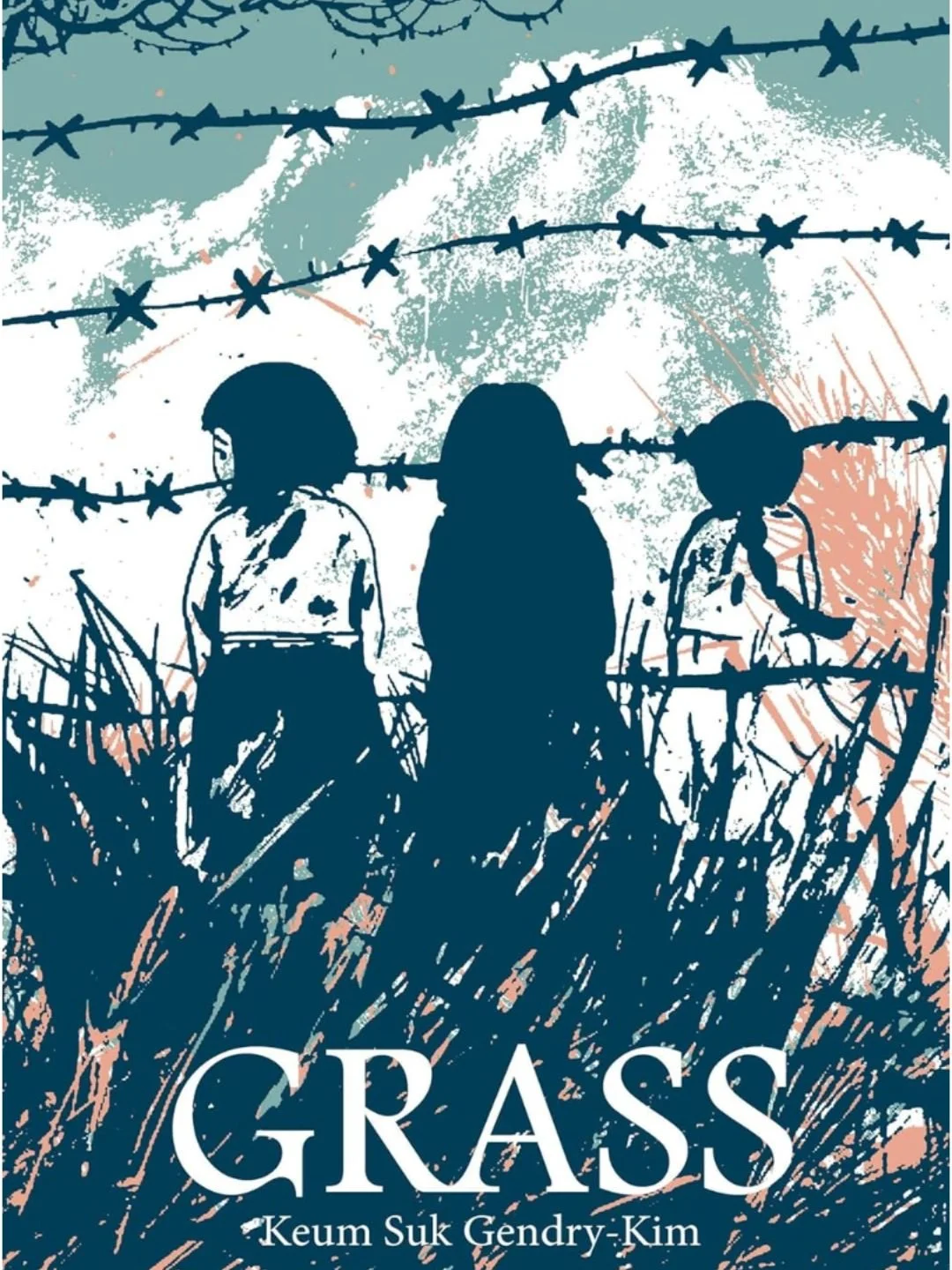 Cover of Grass by Keum Suk Gendry-Kim, translated by Janet Hong, showing black-and-white illustrated art