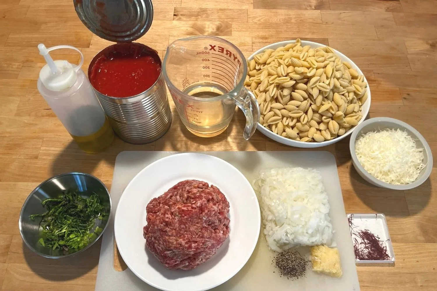 Ingredients laid out