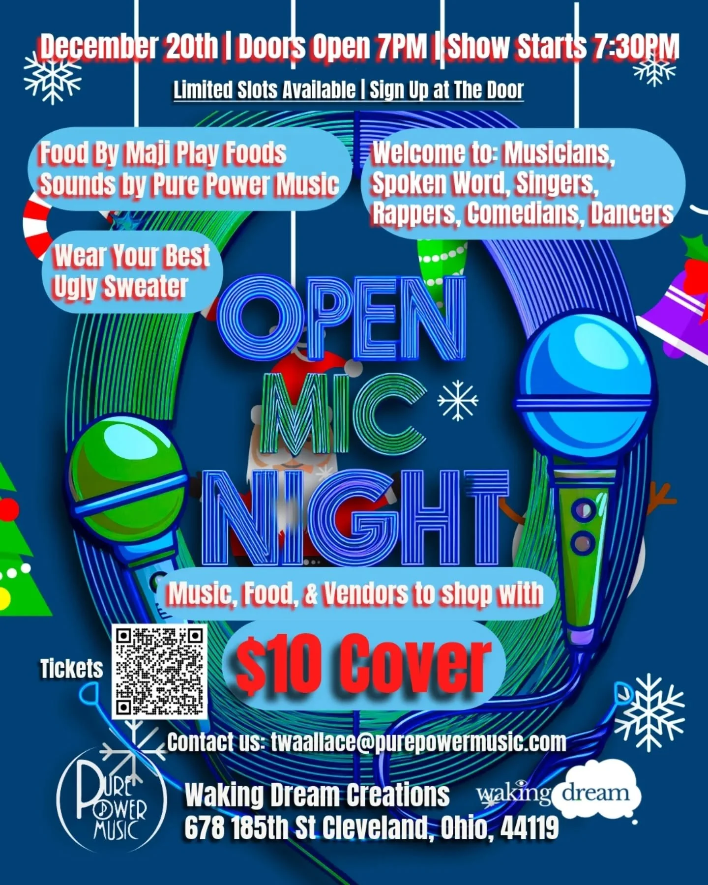 🚨11 days until we host our 3 Event holiday weekend 

For more information, Click the link in the bio or visit purepowermusic216.com

#clevelandevents #openmicnight #gamenight