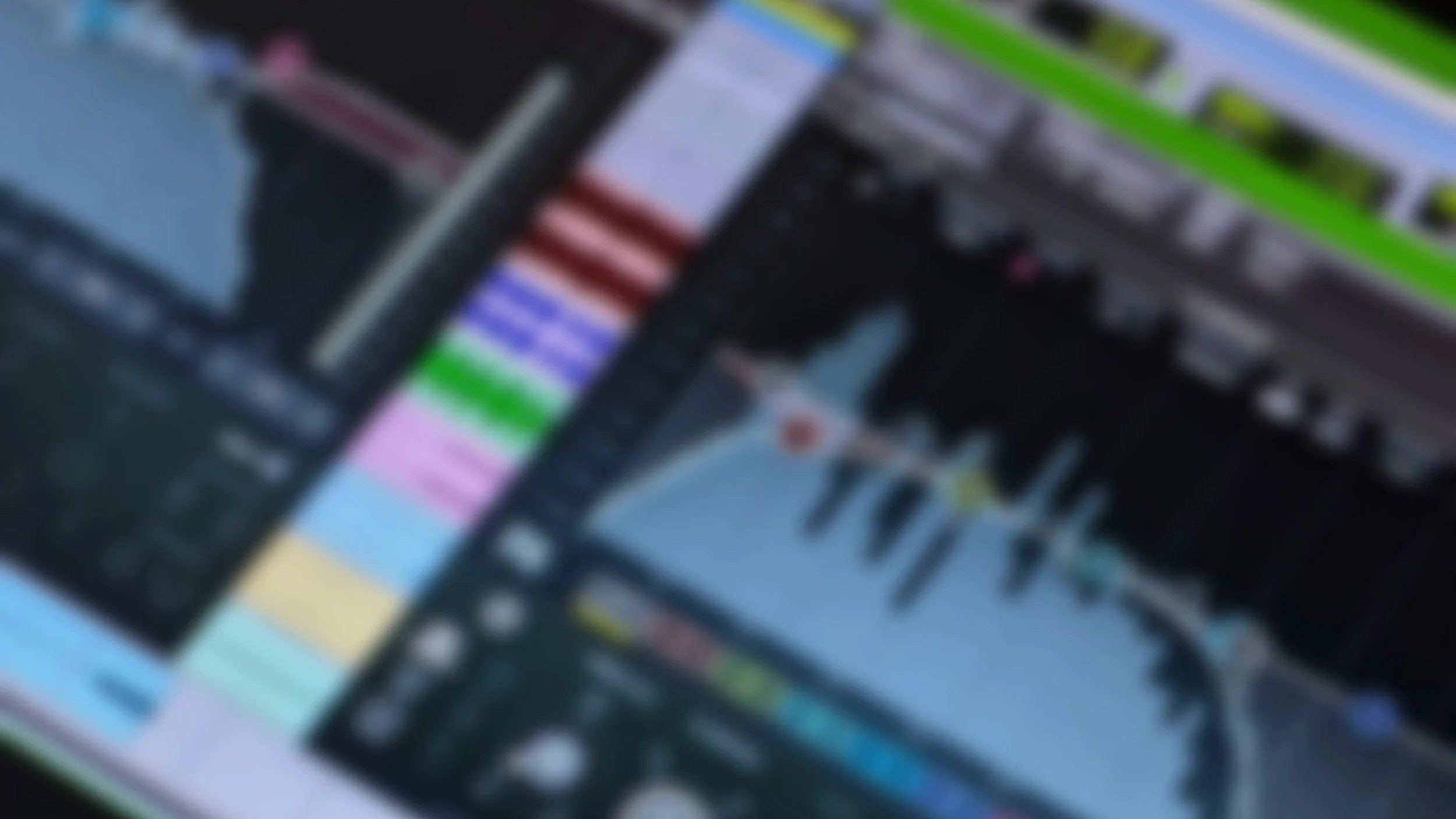 Digital audio workstation displaying multitrack audio and mixing controls on a computer screen.