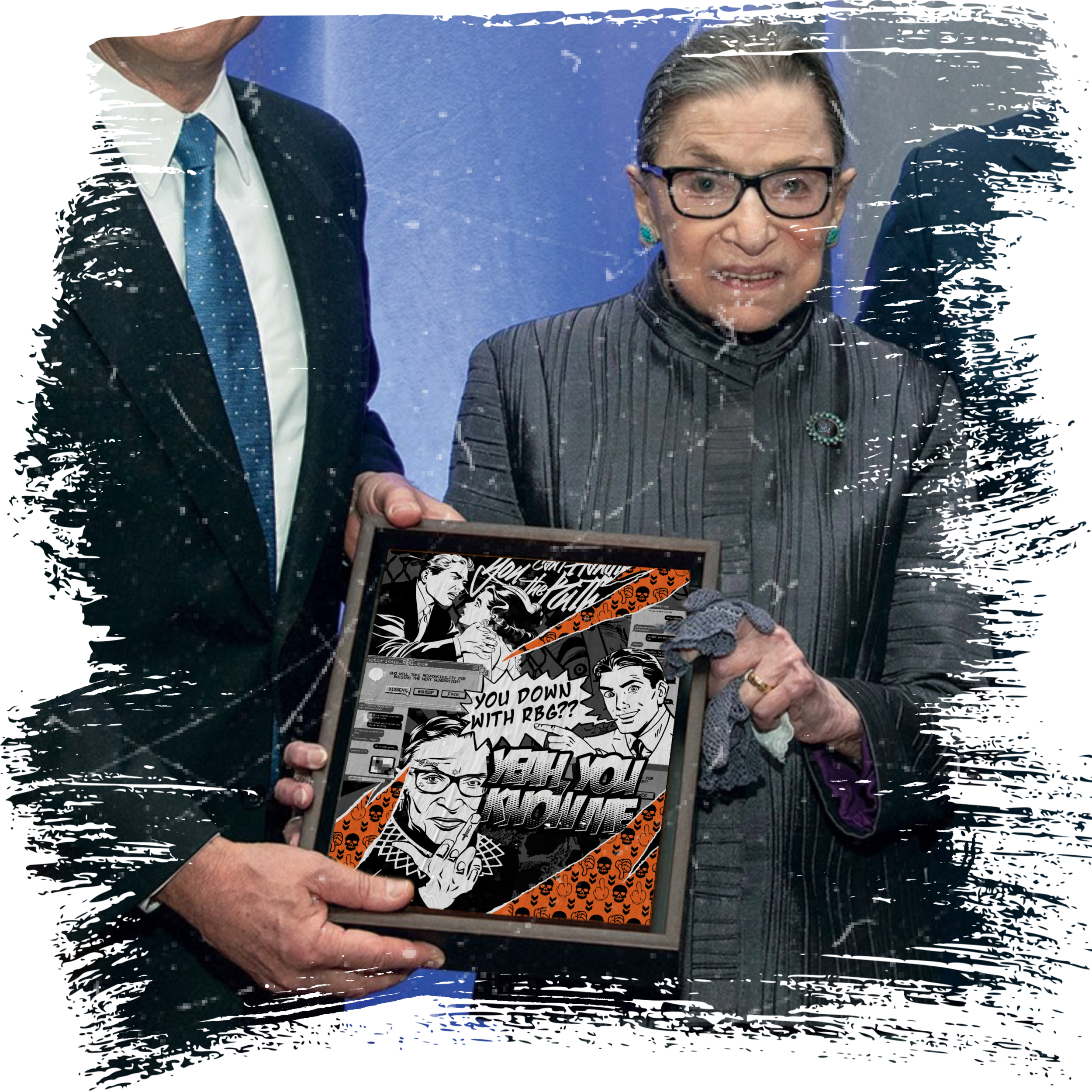 RIP Supreme Court Judge Ruth Bader Ginsburg Orange Pop Art