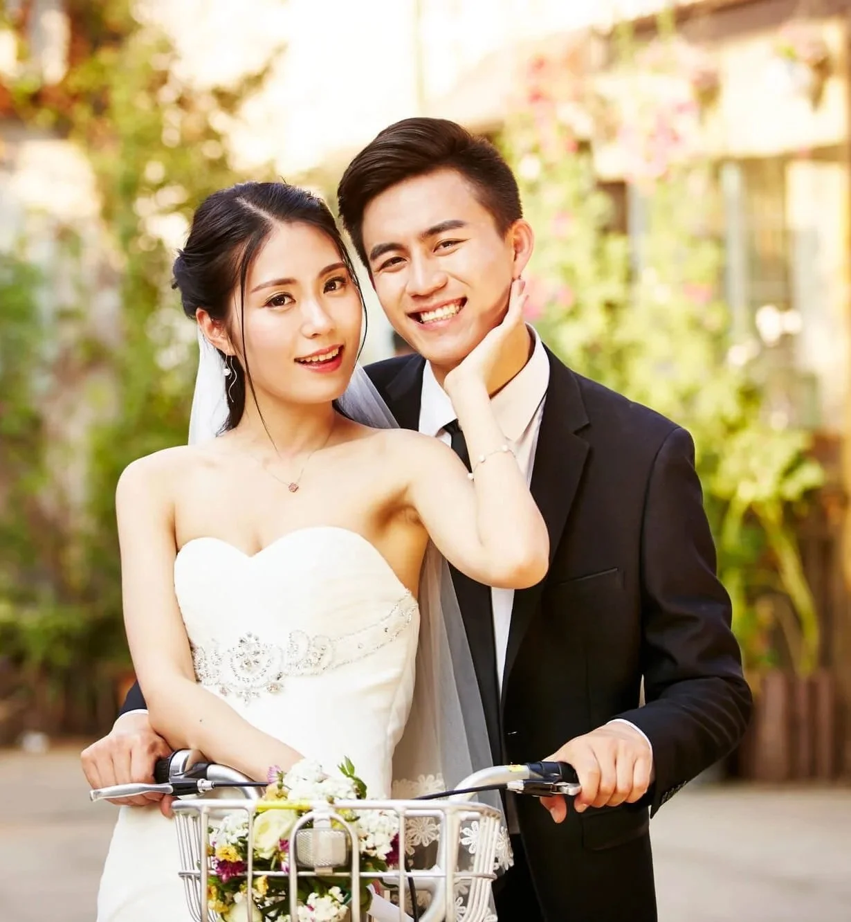 Bride and groom celebrating their wedding day, representing premarital counseling in Atlanta and Dunwoody, GA