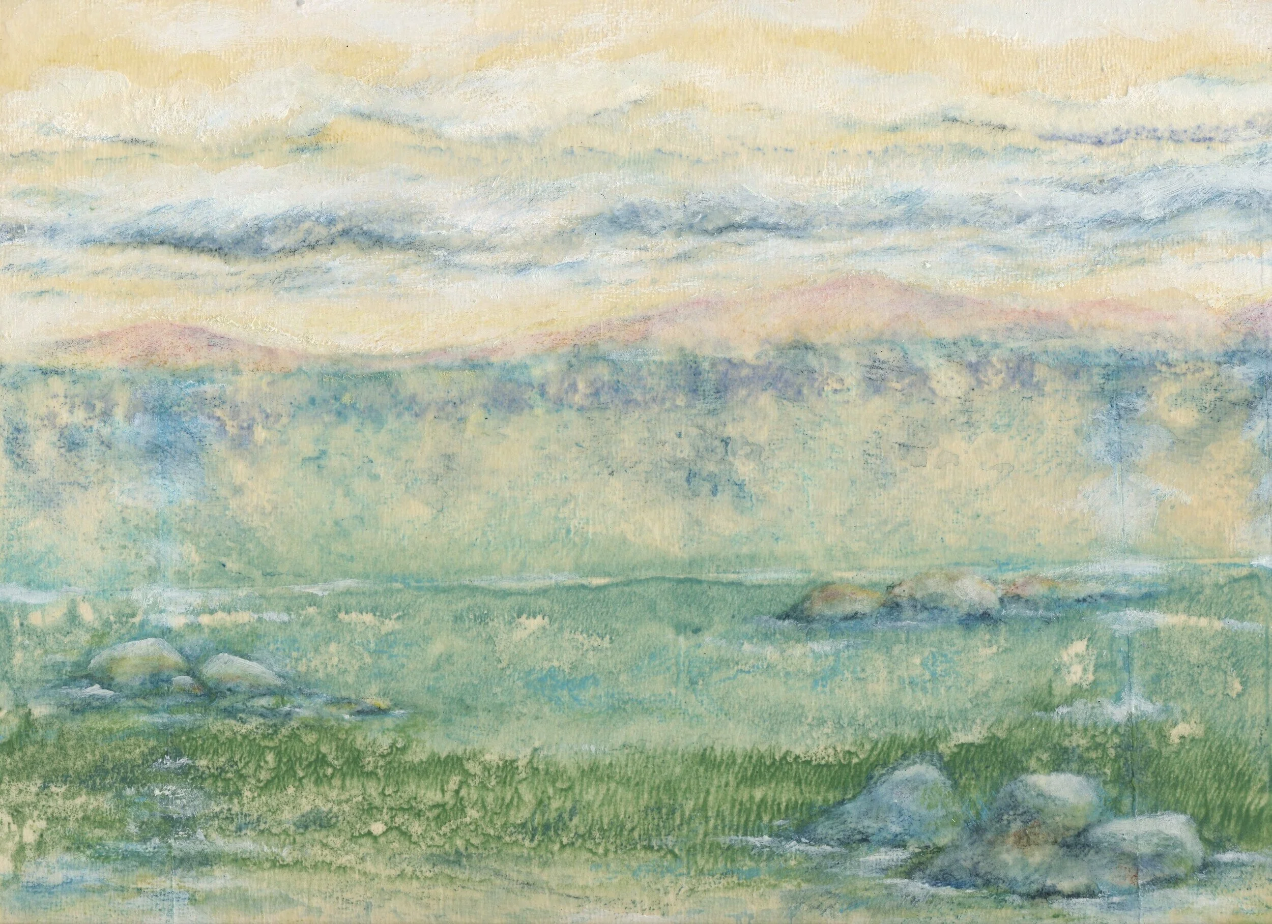 Monterey Bay pastel views | 12" x 9" | Mixed Media on Board