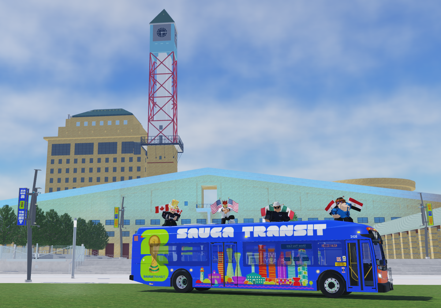 Special 2026 World Football Championship bus wrap