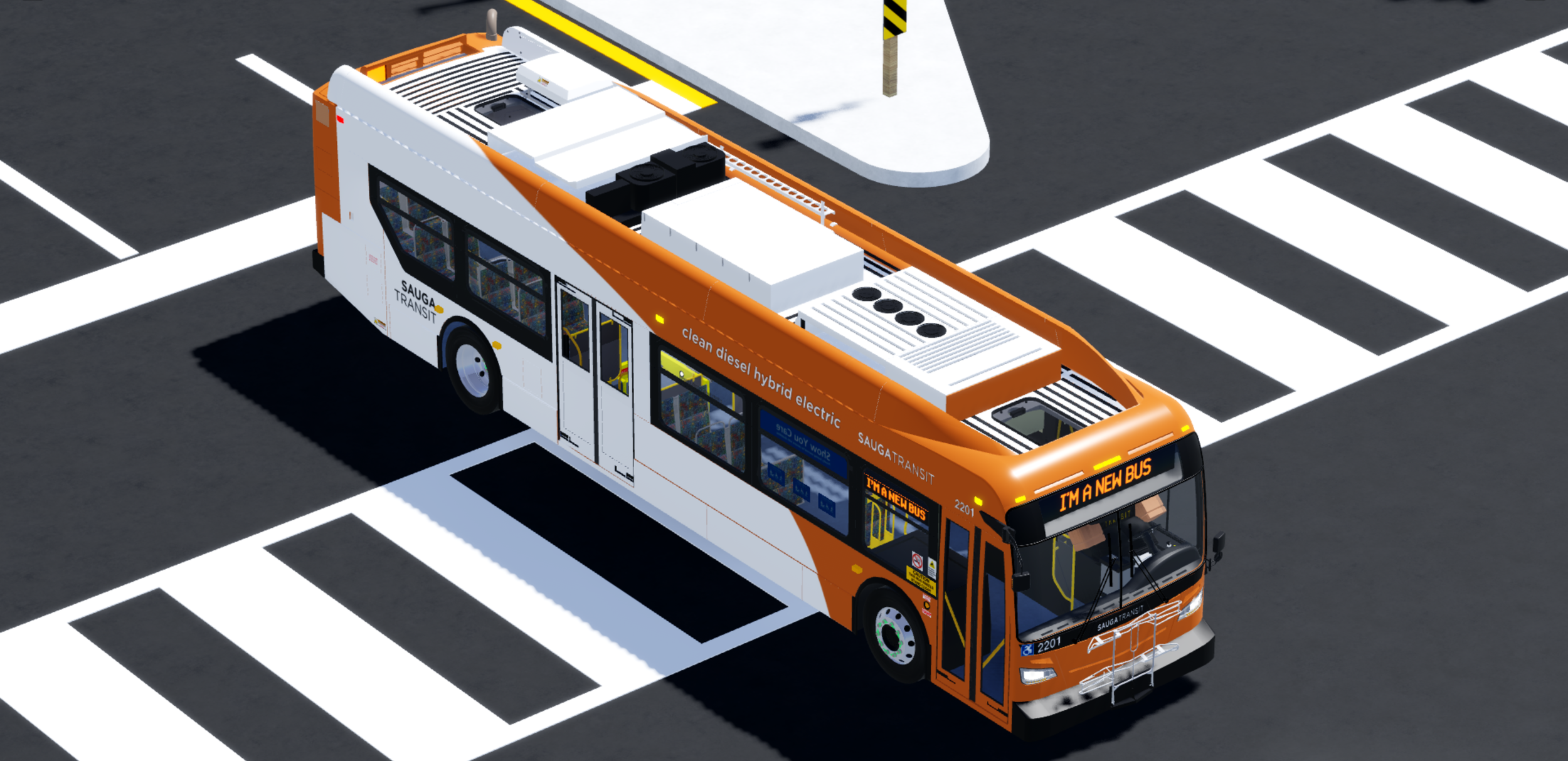 Our Hybrid bus in action