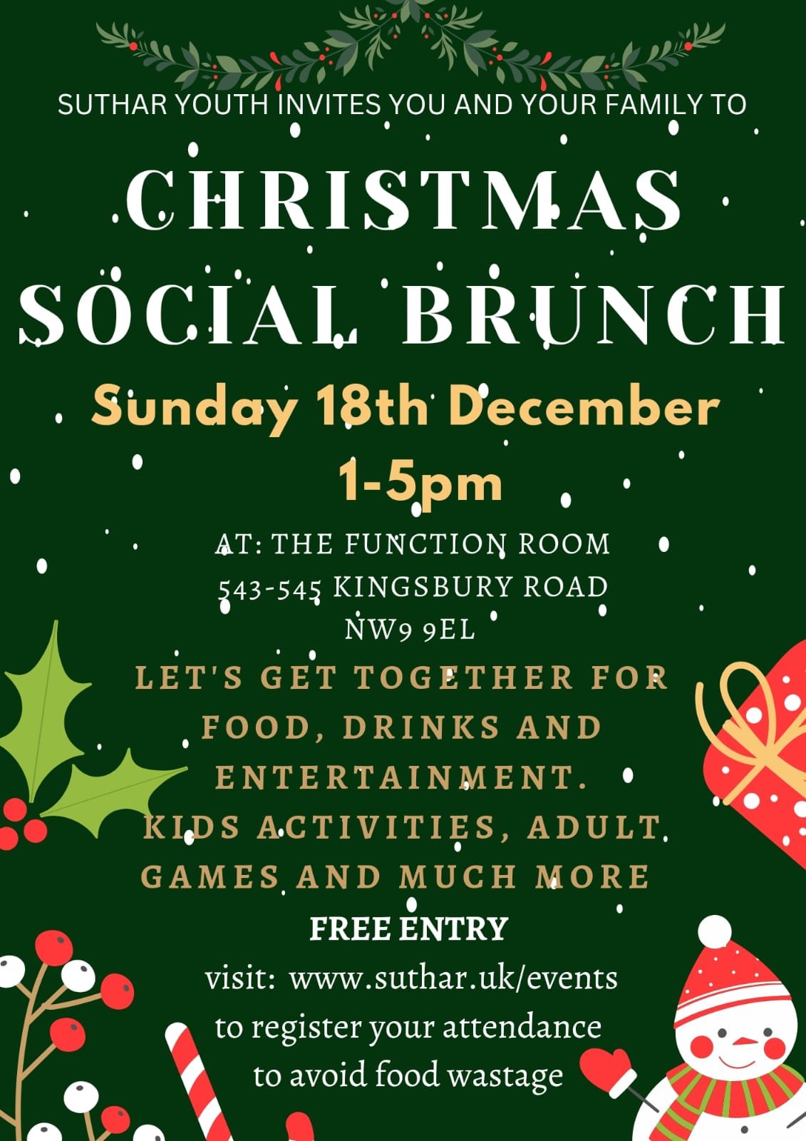 Christmas Social Brunch (18th Dec)