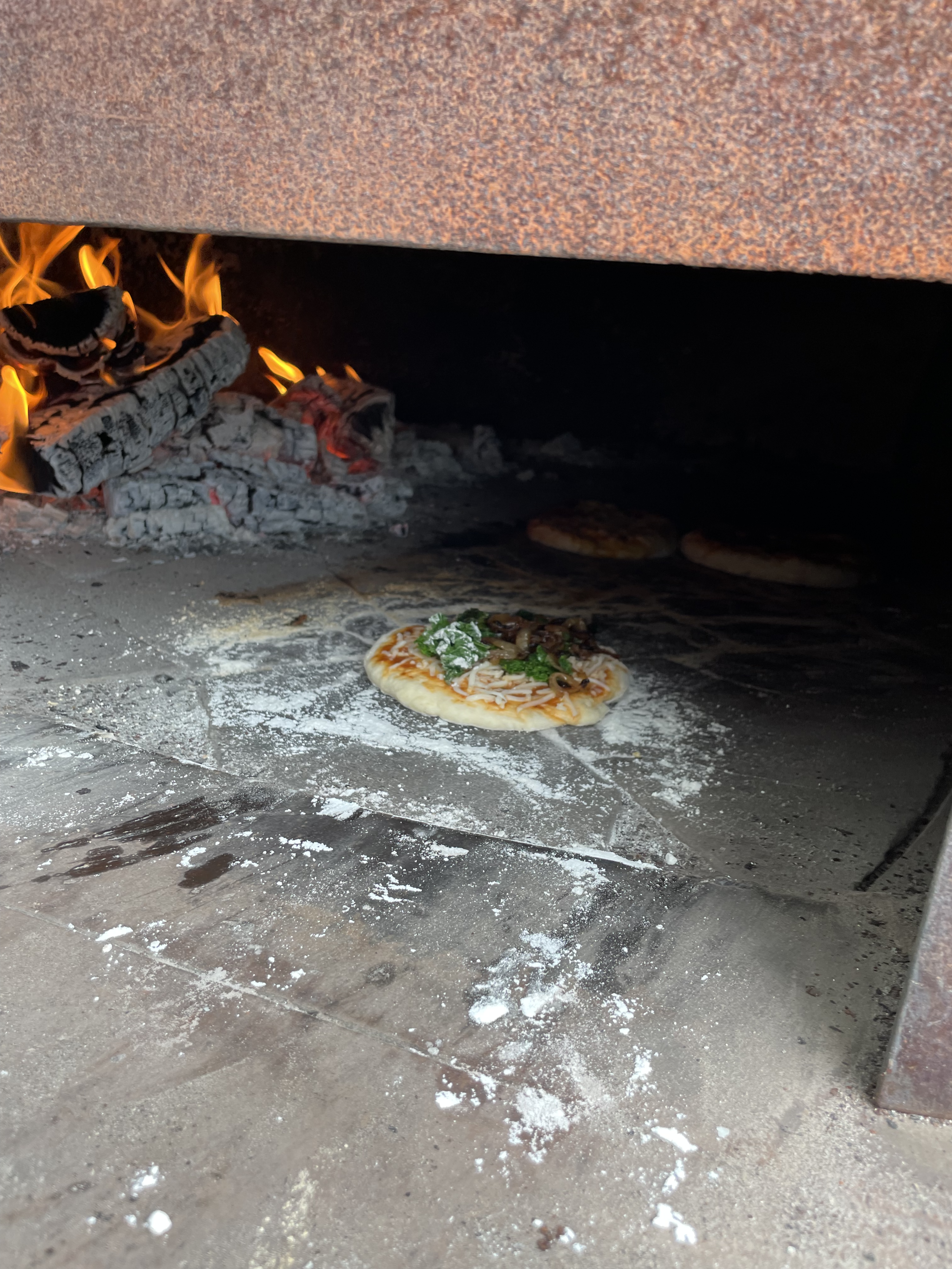 My first time using a fire stone oven (fire built by farm manager Brendan tho, but I'll build it next time!)