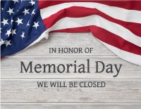 Memorial Day Weekend Break