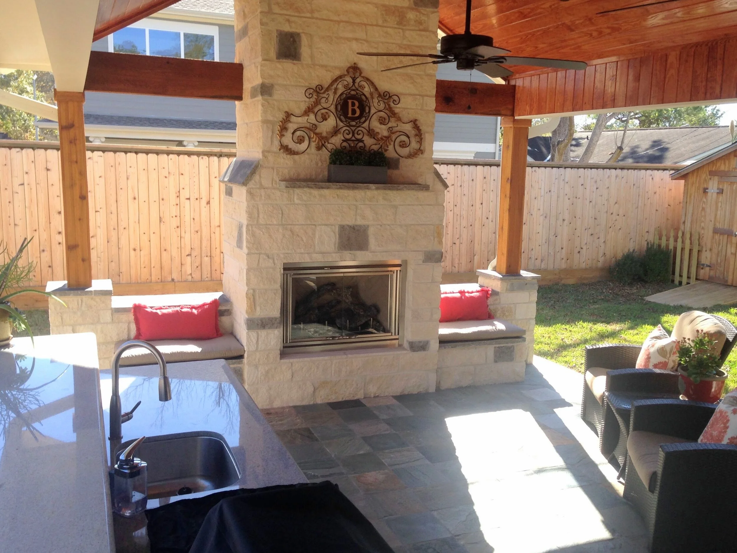 Outdoor Fireplaces — Matt's Custom Decks