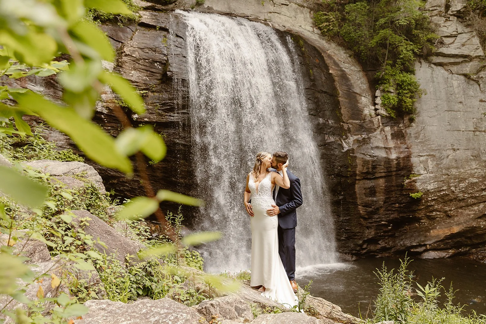 looking glass falls wedding