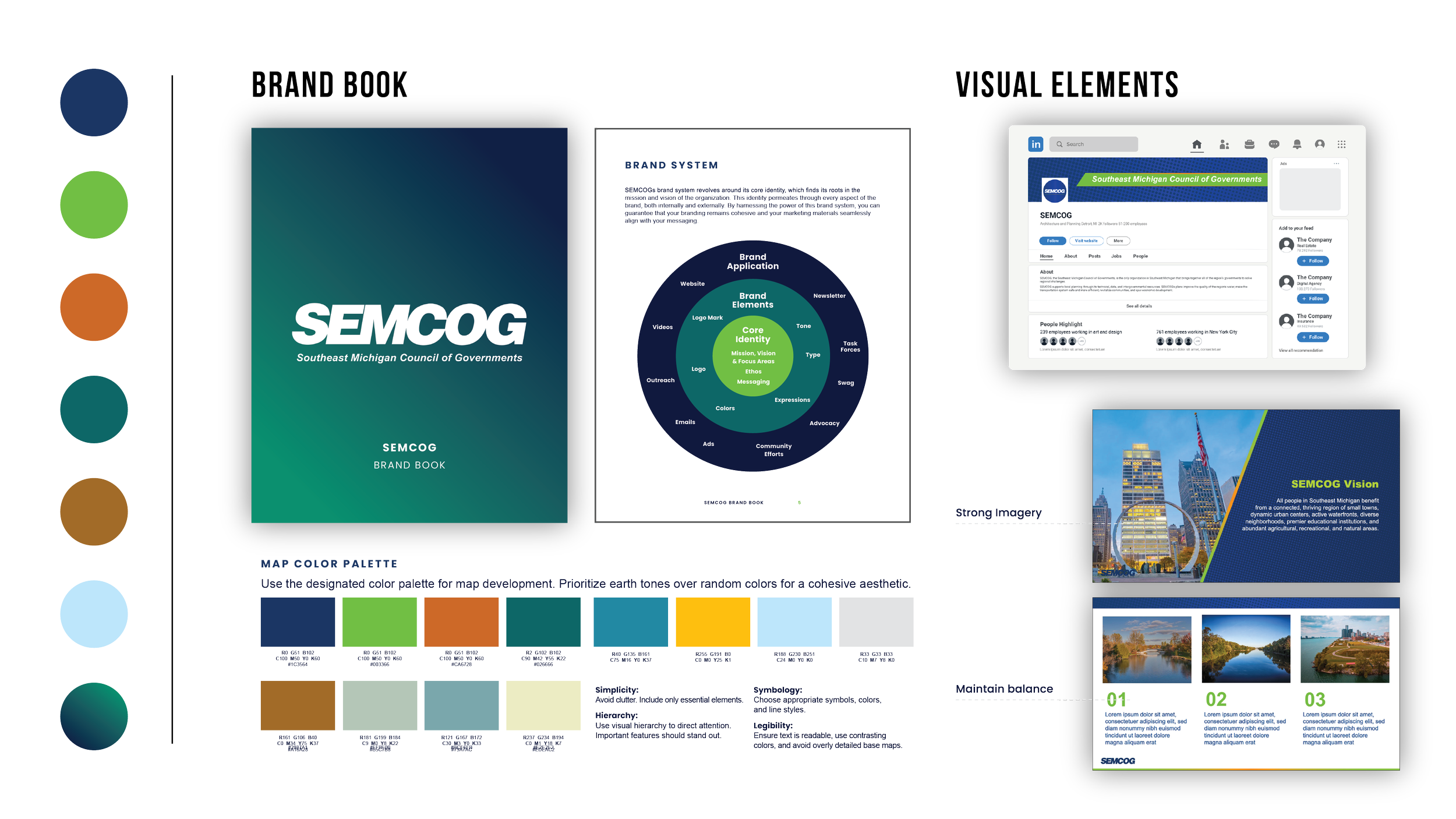 SEMCOG, the Southeast Michigan Council of Governments, serves communities across Southeast Michigan’s seven-county region. To encourage members to engage with and share SEMCOG’s work, research and progress, the organization needed a refreshed brand a
