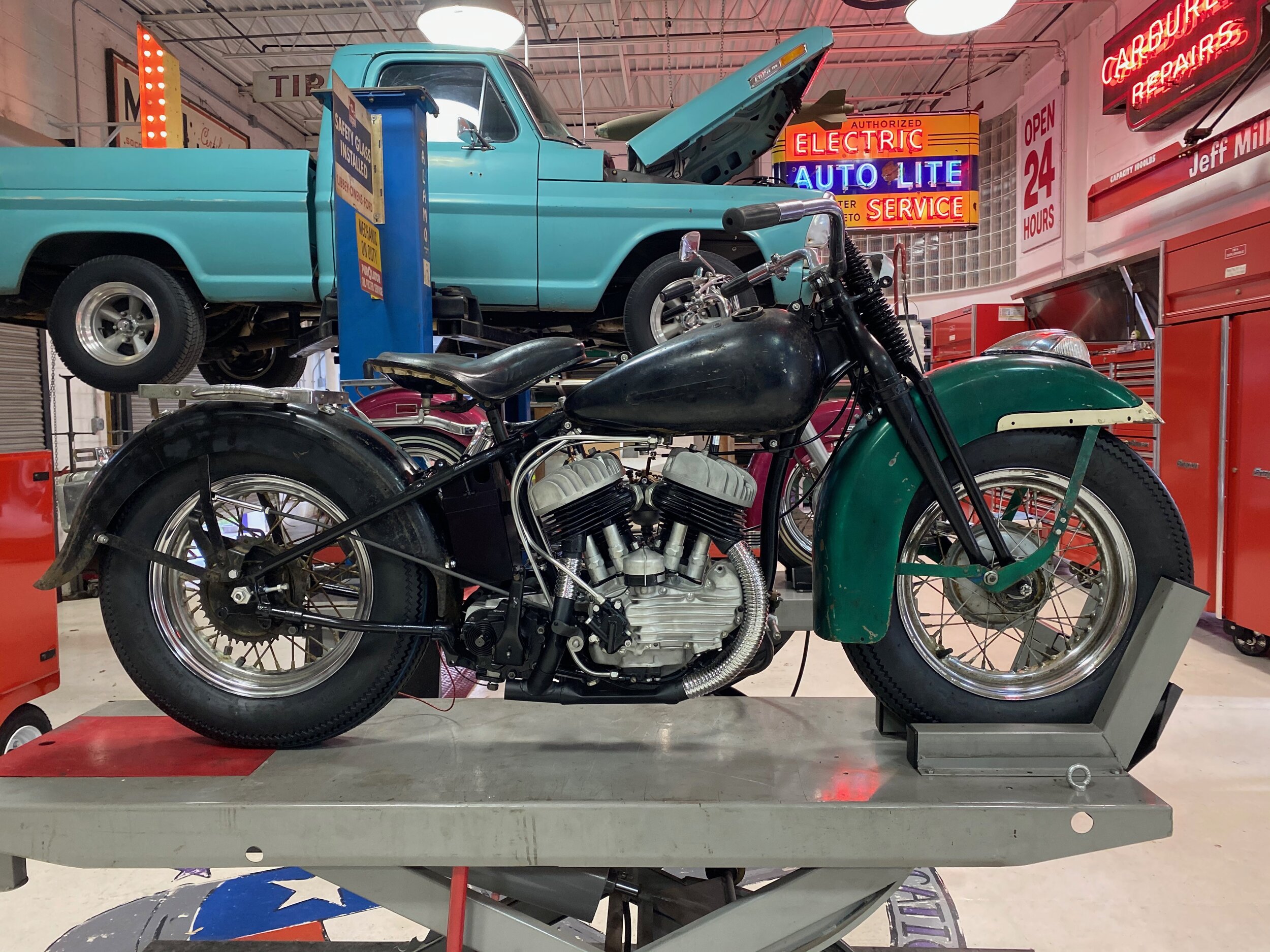 Motorcycle in the Shop