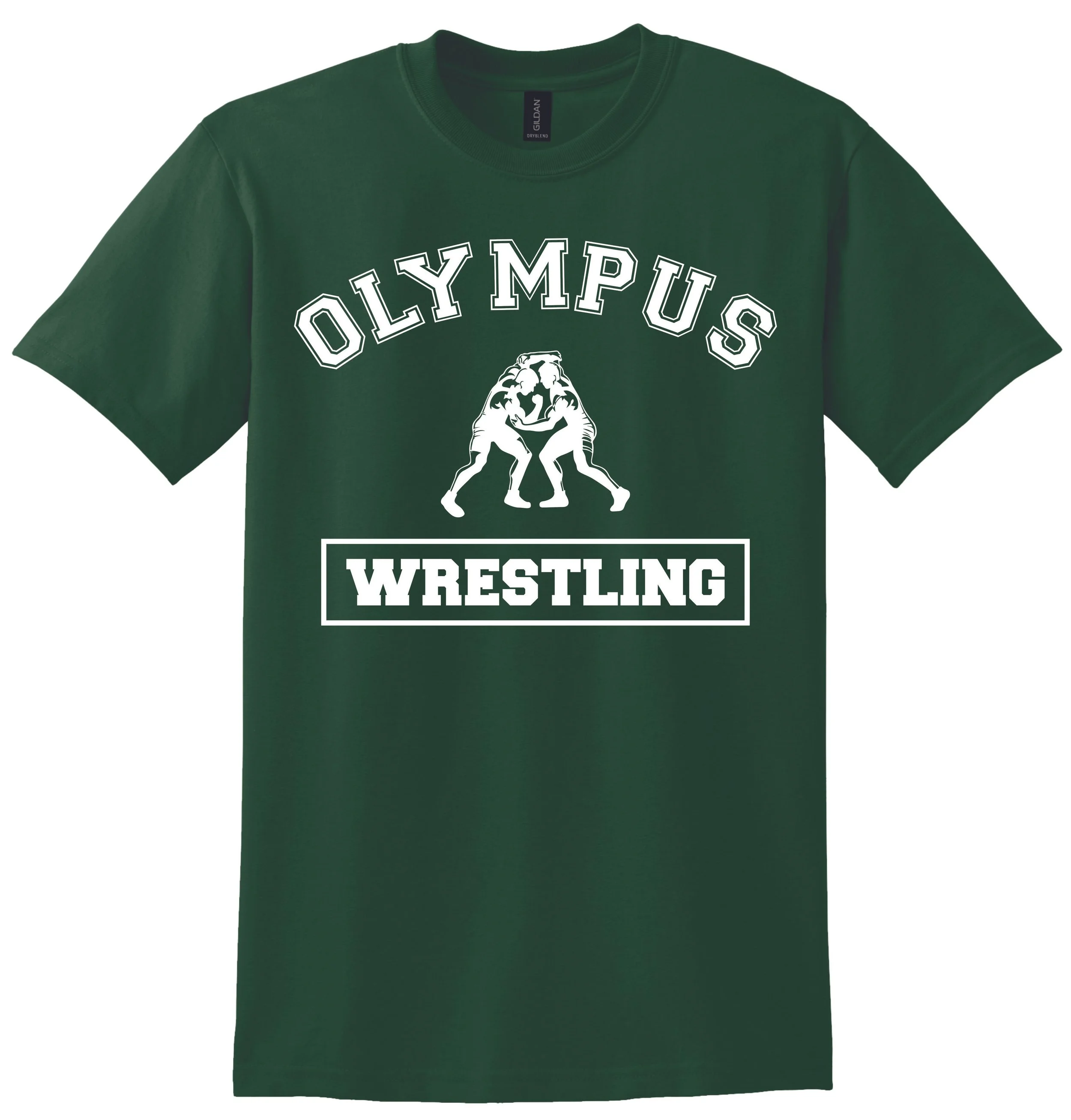 Olympus Wrestling Logo 1 T-Shirts (8000) DARK GREEN.jpg