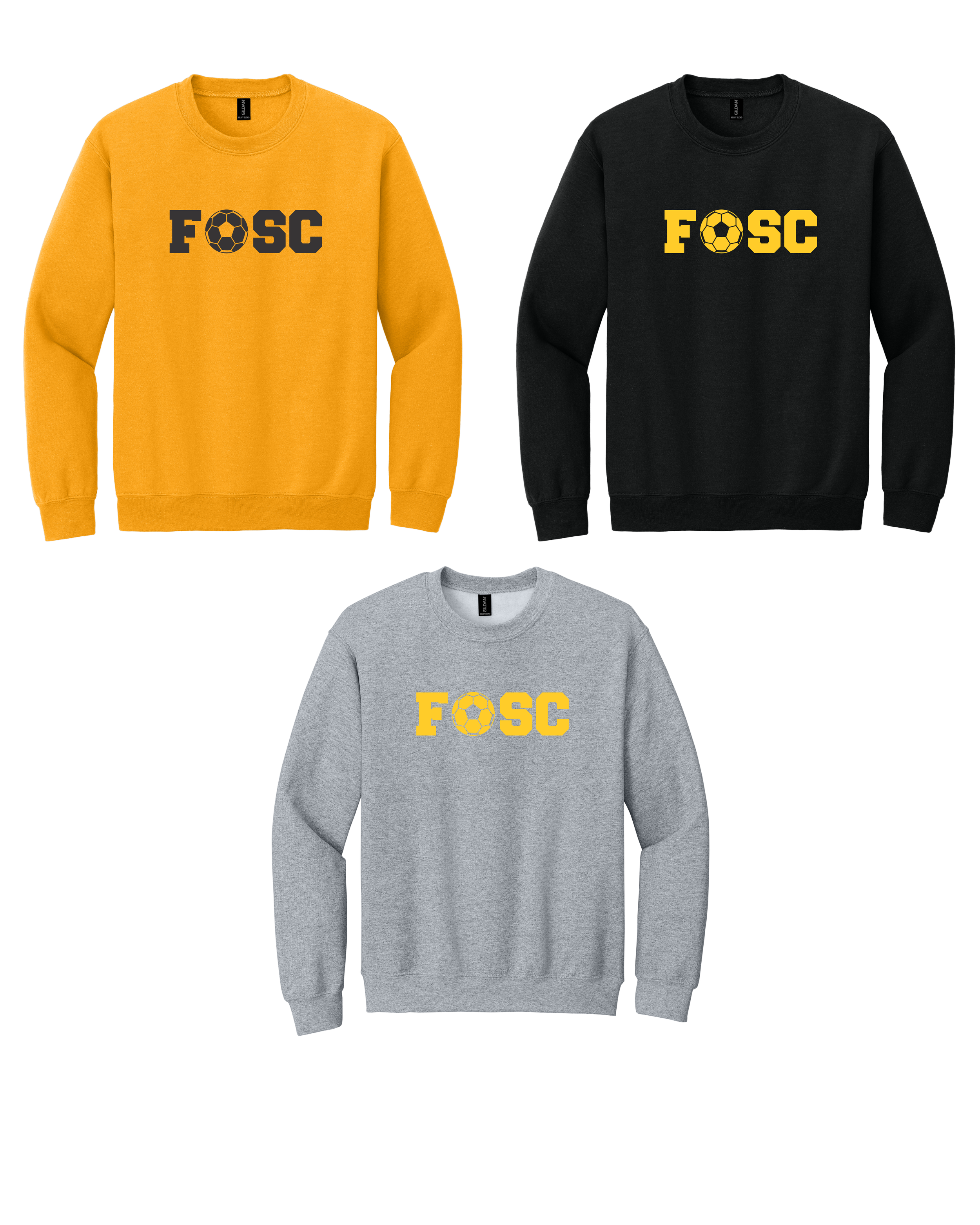 FOSC Soccer Ball Logo Crewneck Sweatshirts.png